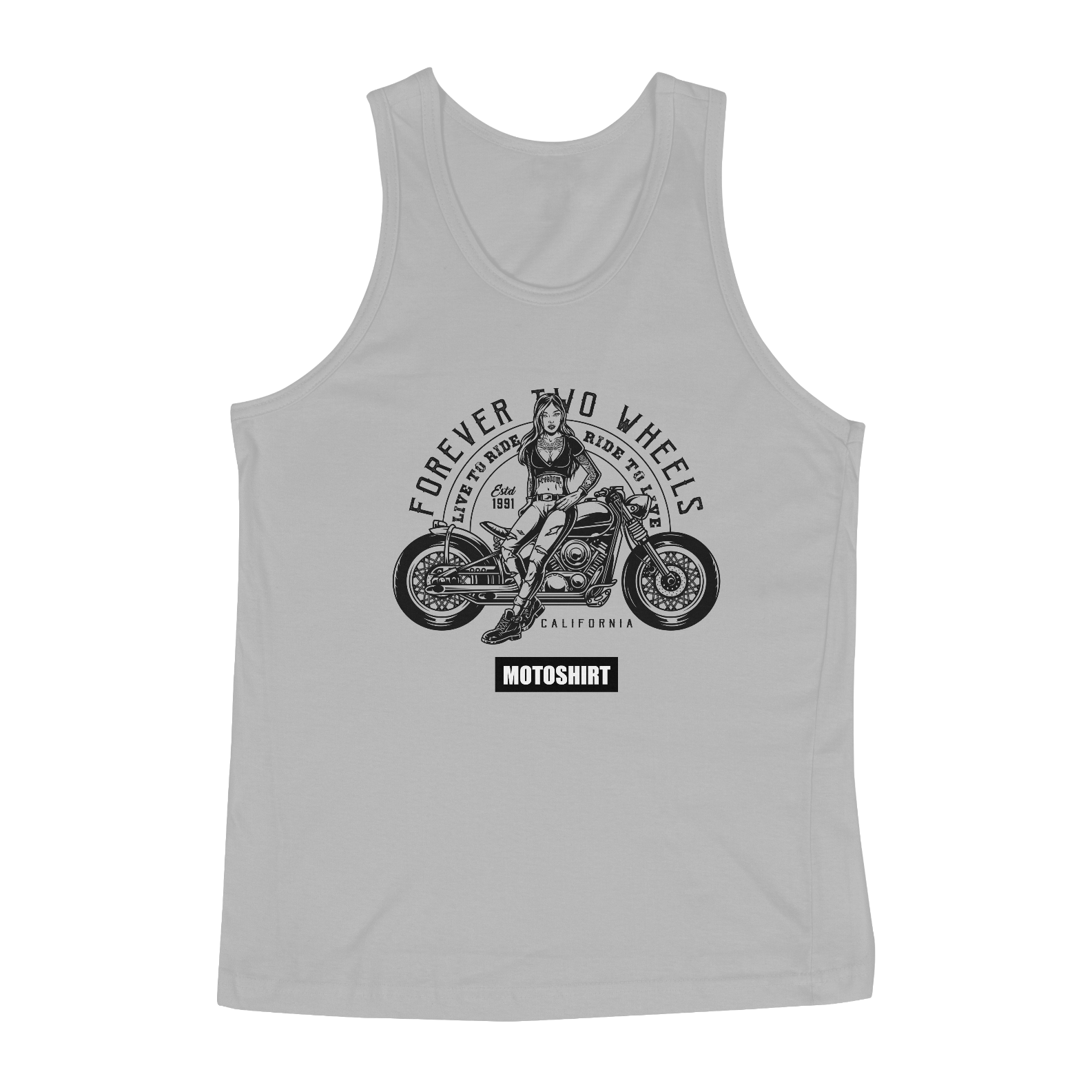 Nome do produto  Forever Two Wheels Black Regata