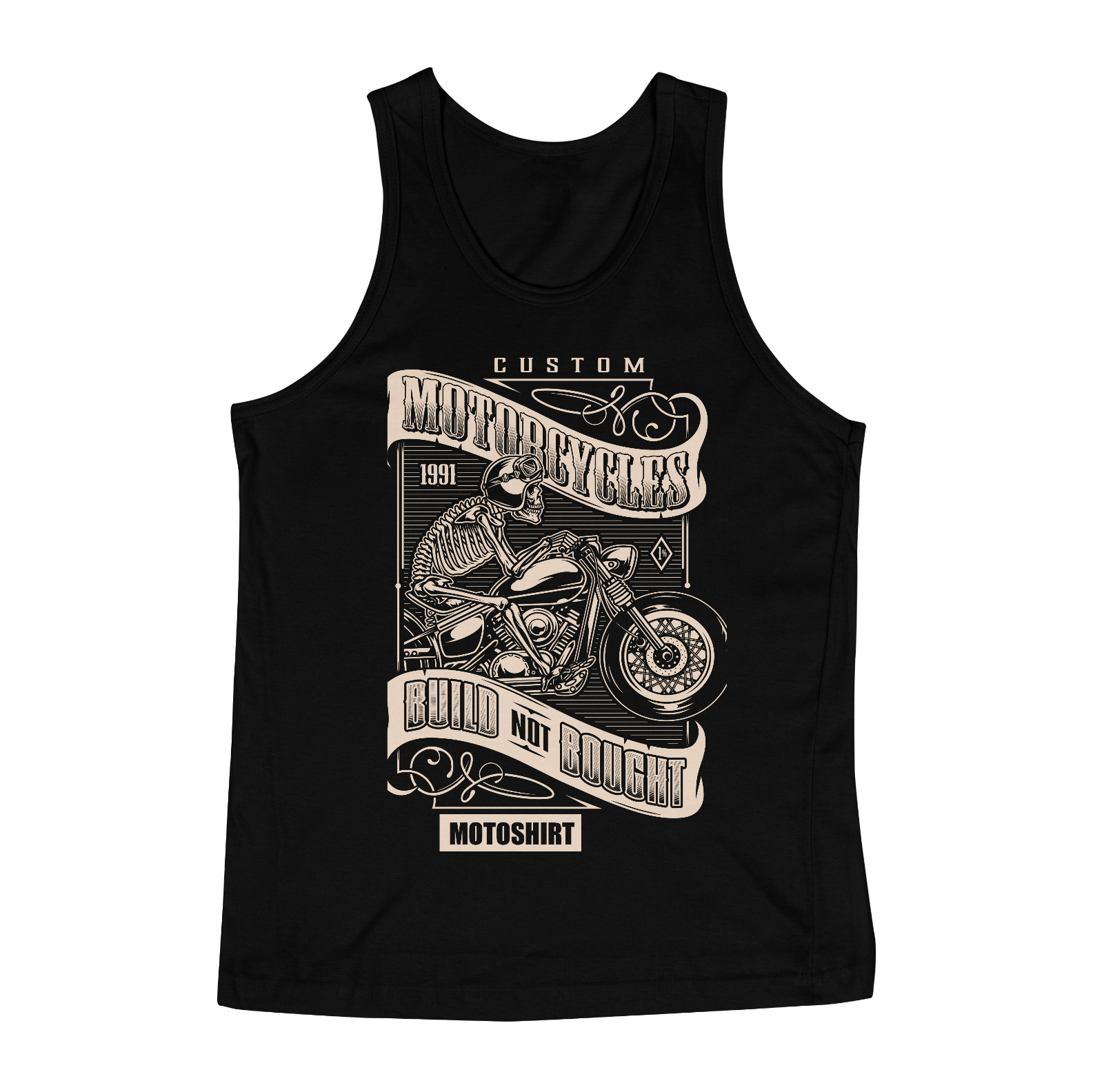 Nome do produto  Motorcycles Custon Crazy White Regata