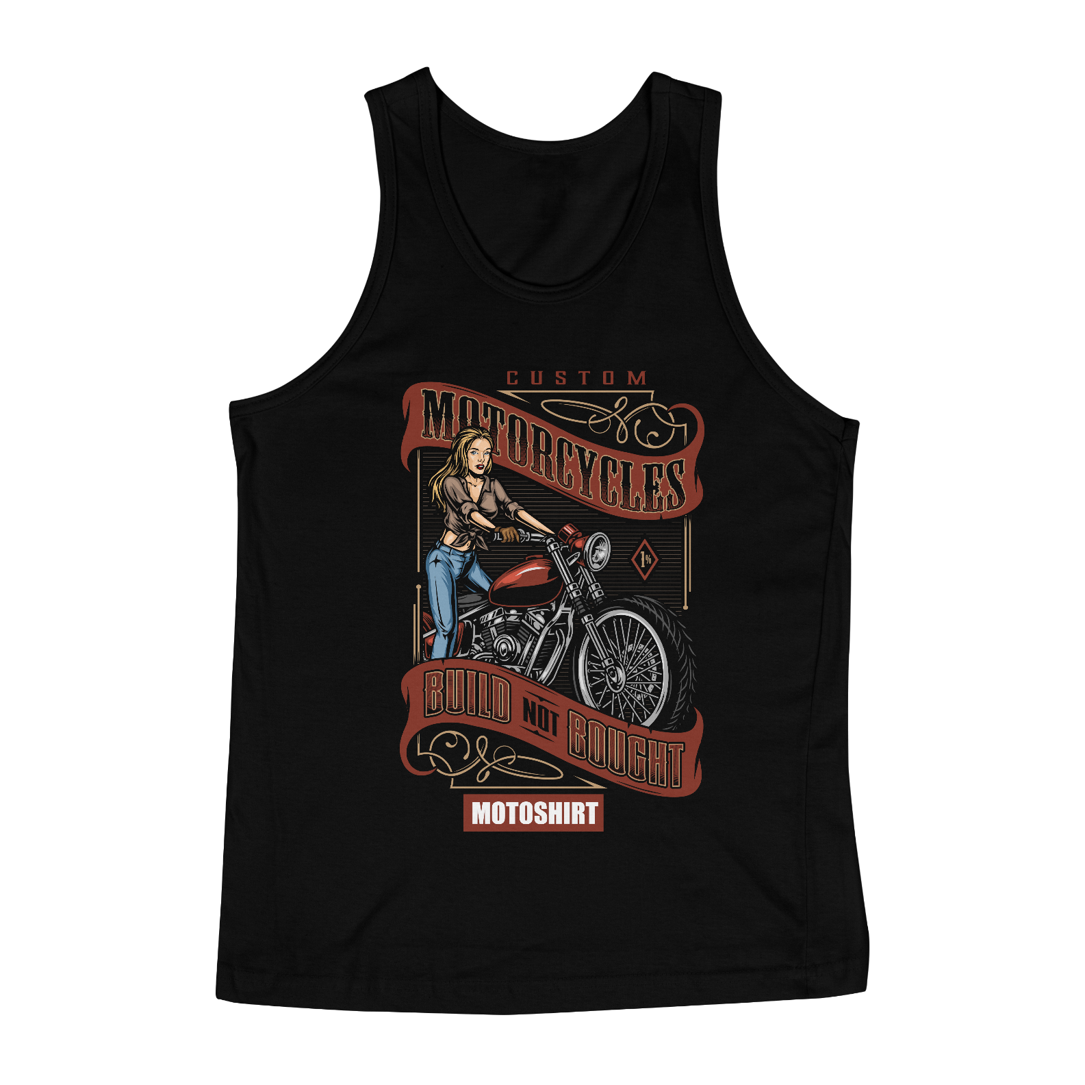 Nome do produto  Motorcycles Girl Classic Color Regata