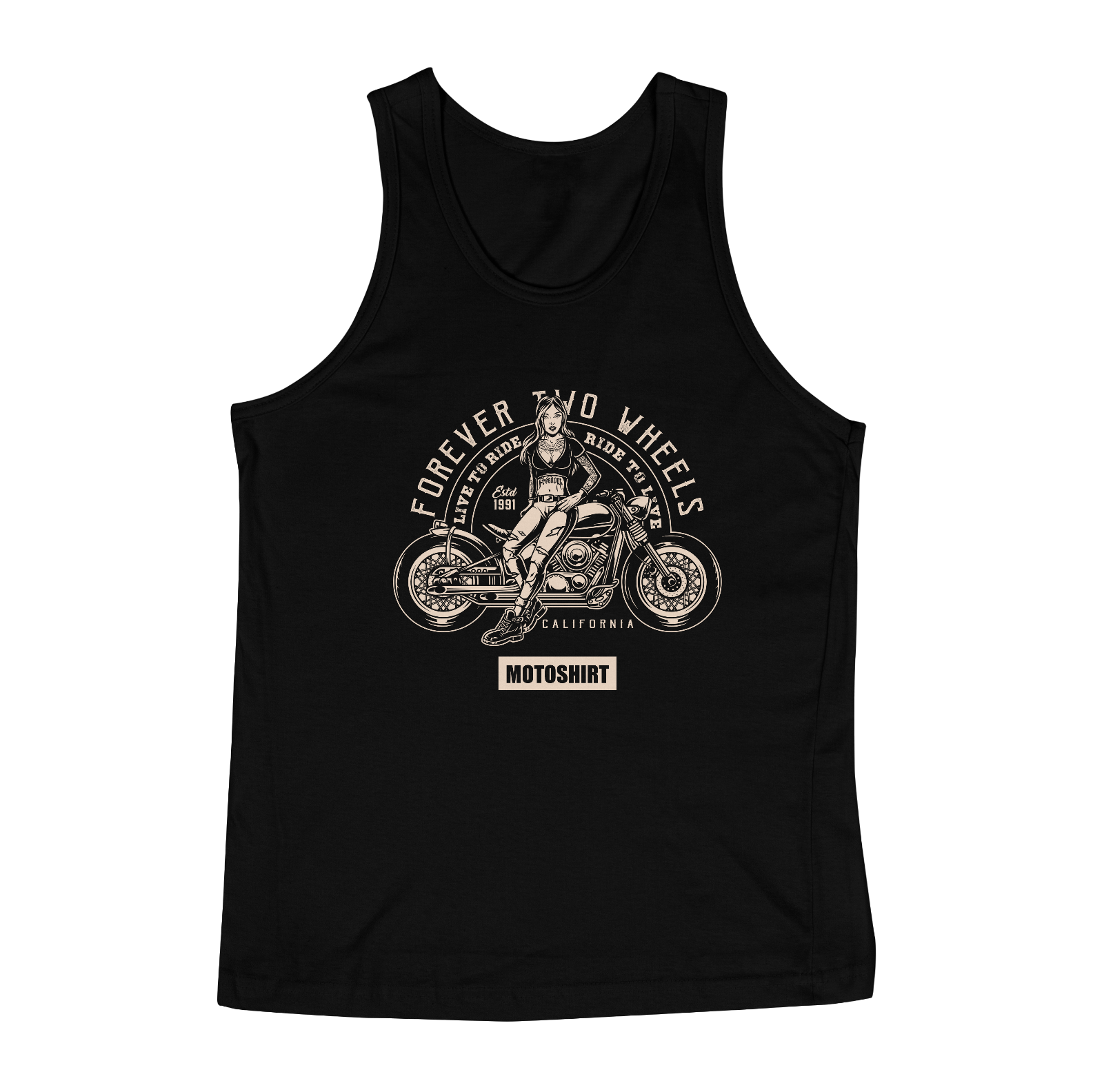 Nome do produto  Forever Two Wheels White Regata