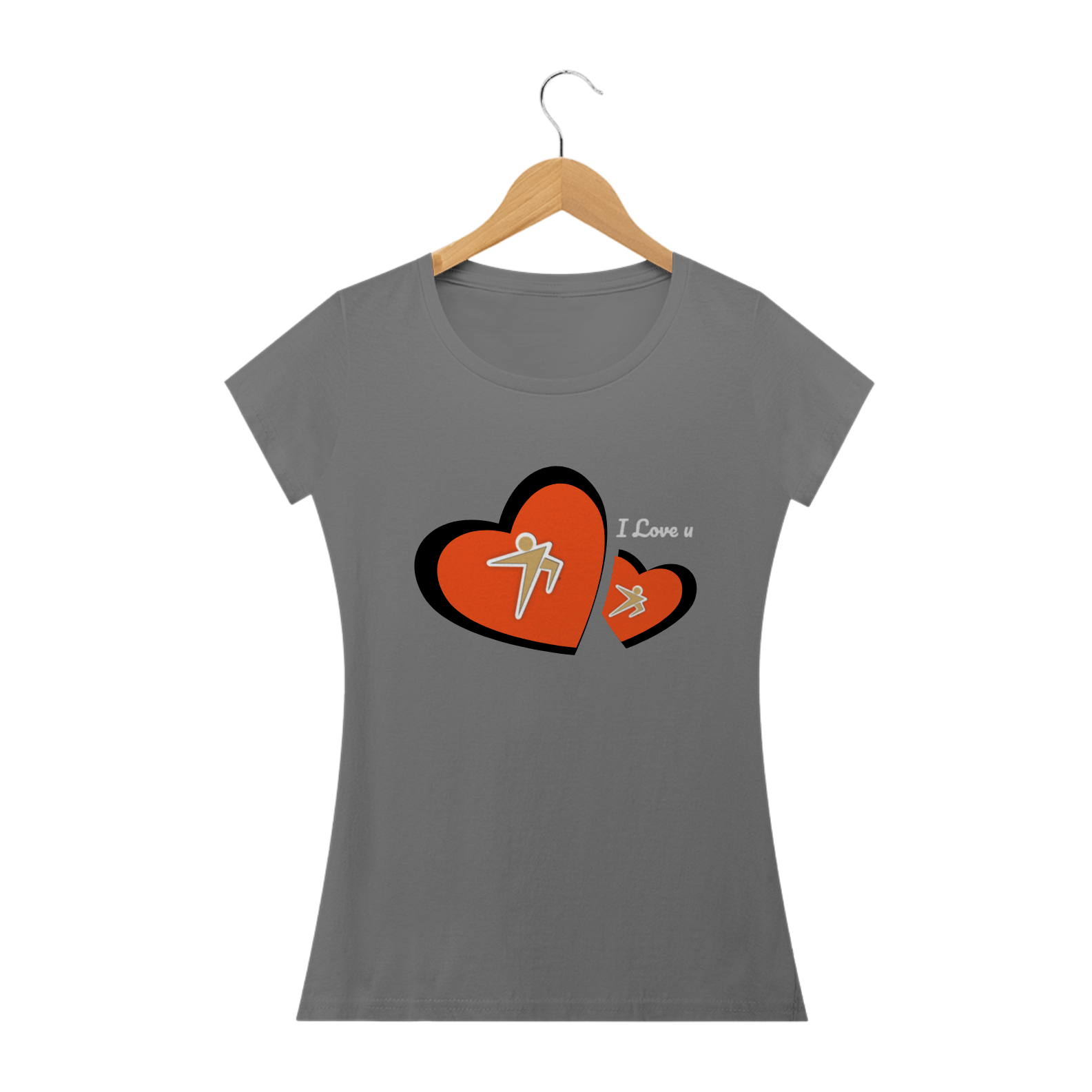 Camiseta I LOVE U -  Linha Baby Long Estonada - GK 22