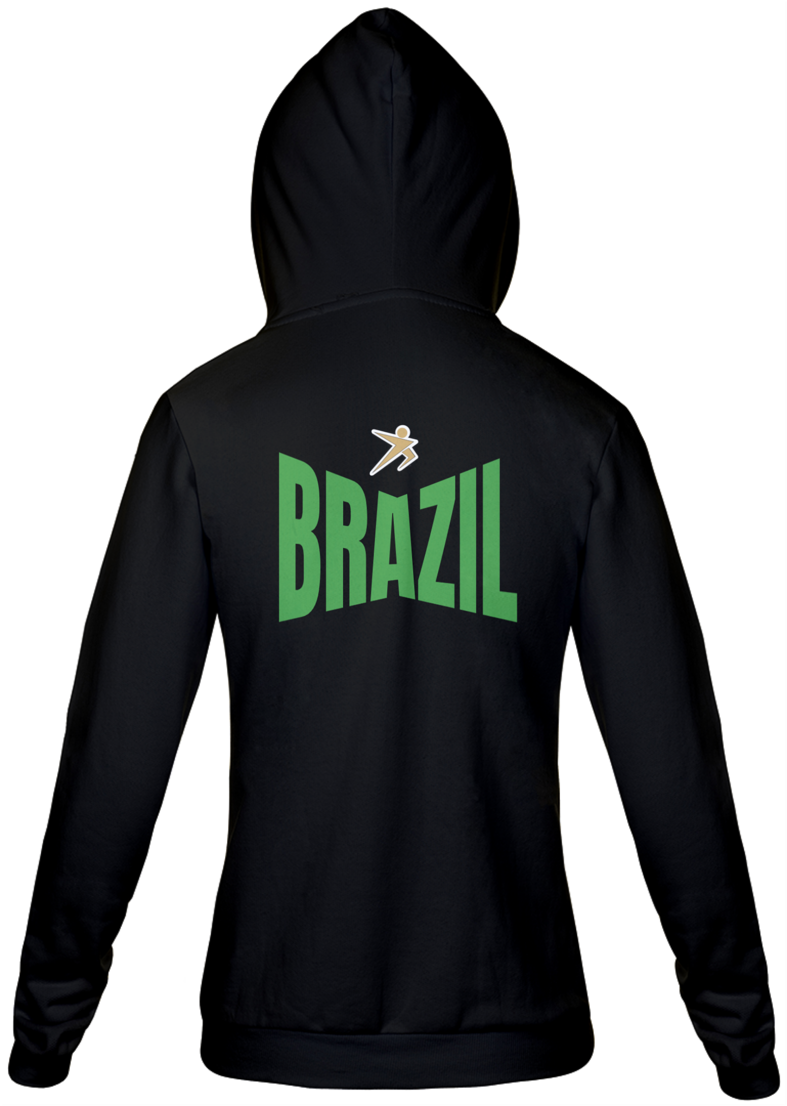 Nome do produto: Blusa Moletom BRAZIL com Ziper Unissex