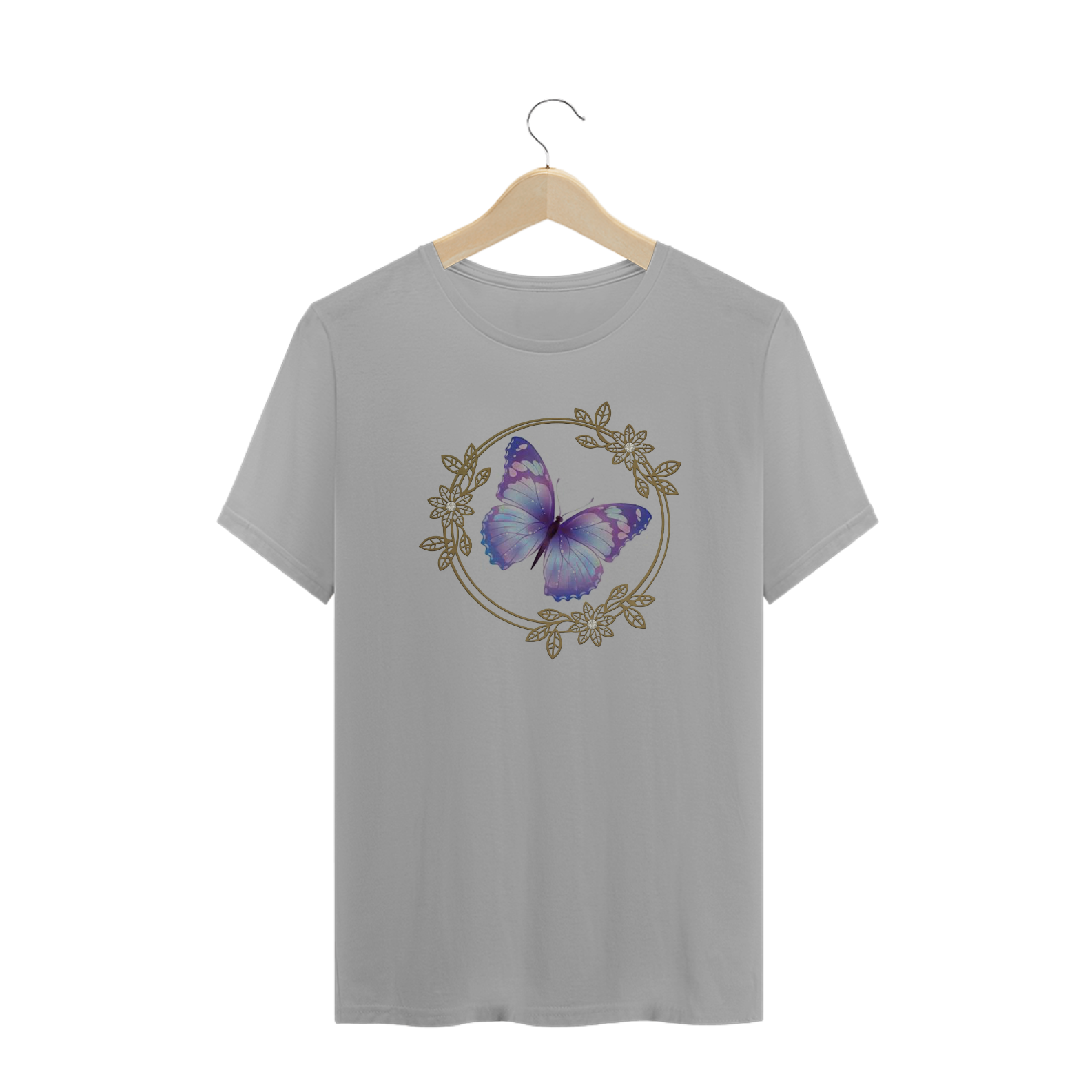 Nome do produto  Camiseta Plus Size Mãe & Filho Borboleta