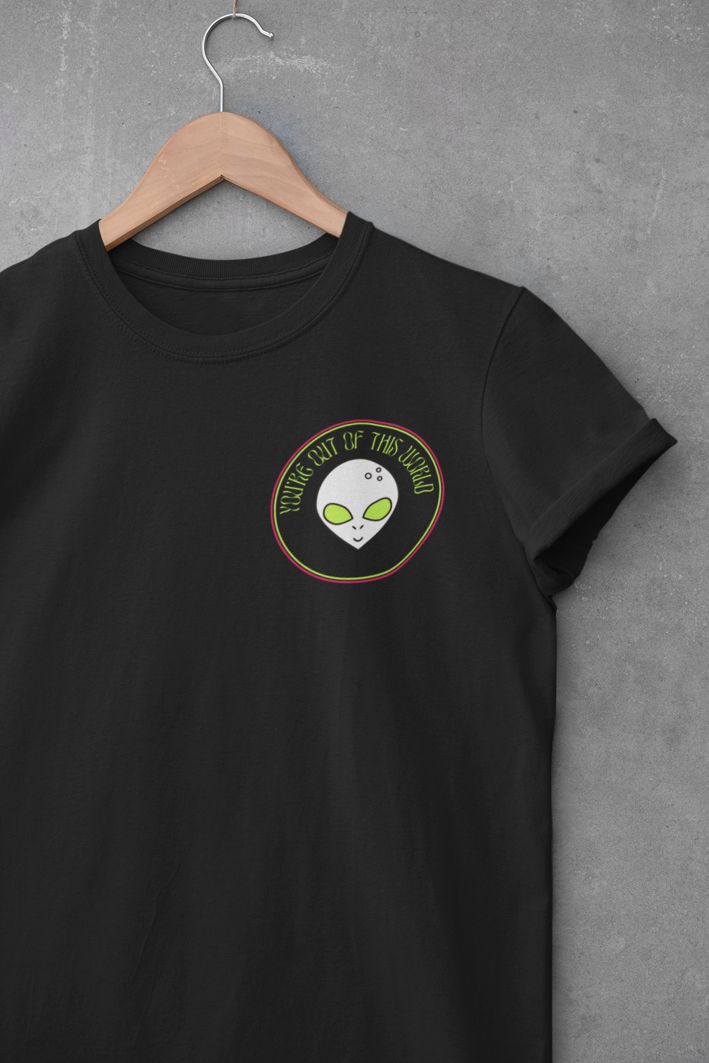 Nome do produto  Camiseta Preta - You're out of this world