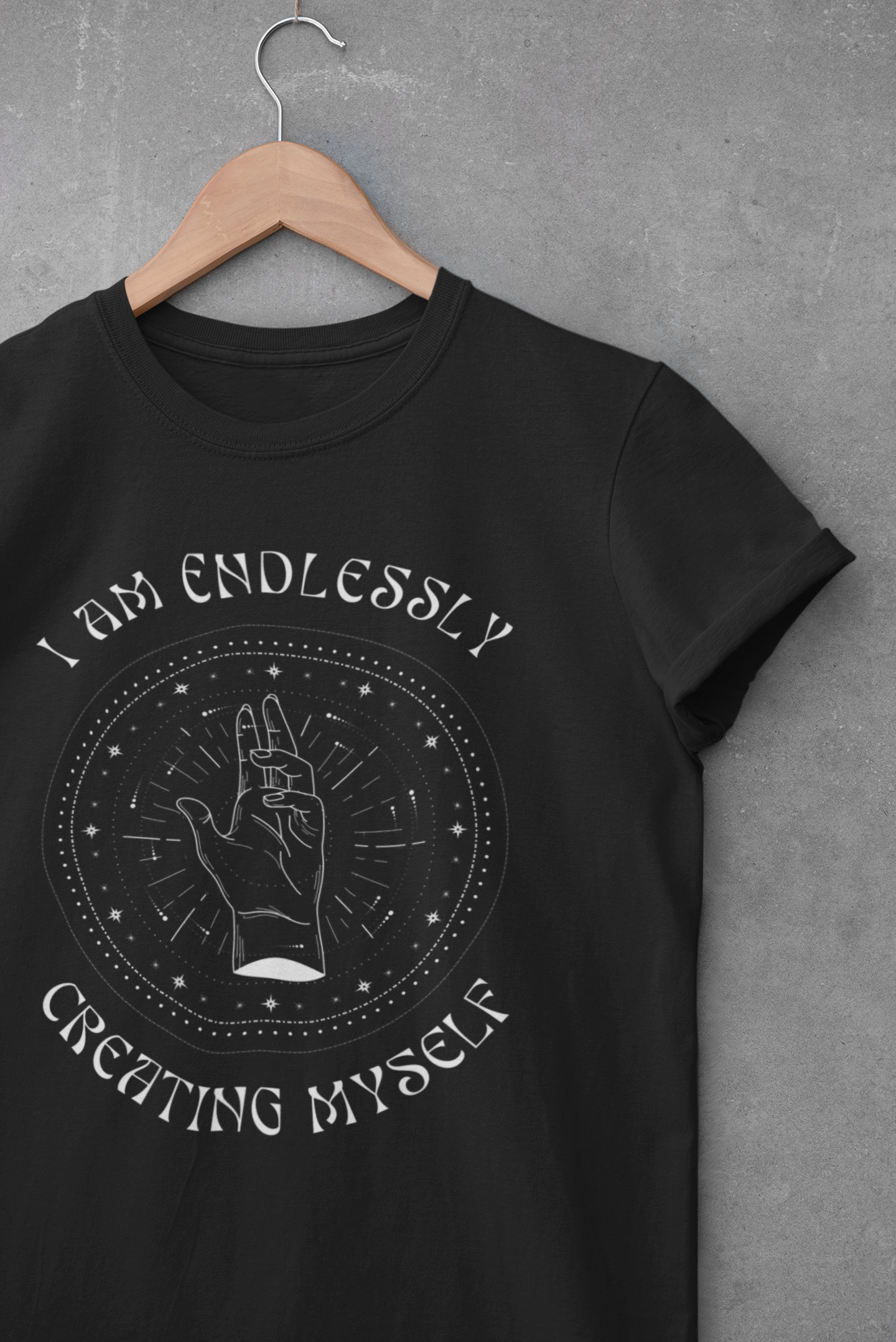 Nome do produto: Camiseta Preta - I am Endlessly Creating Myself