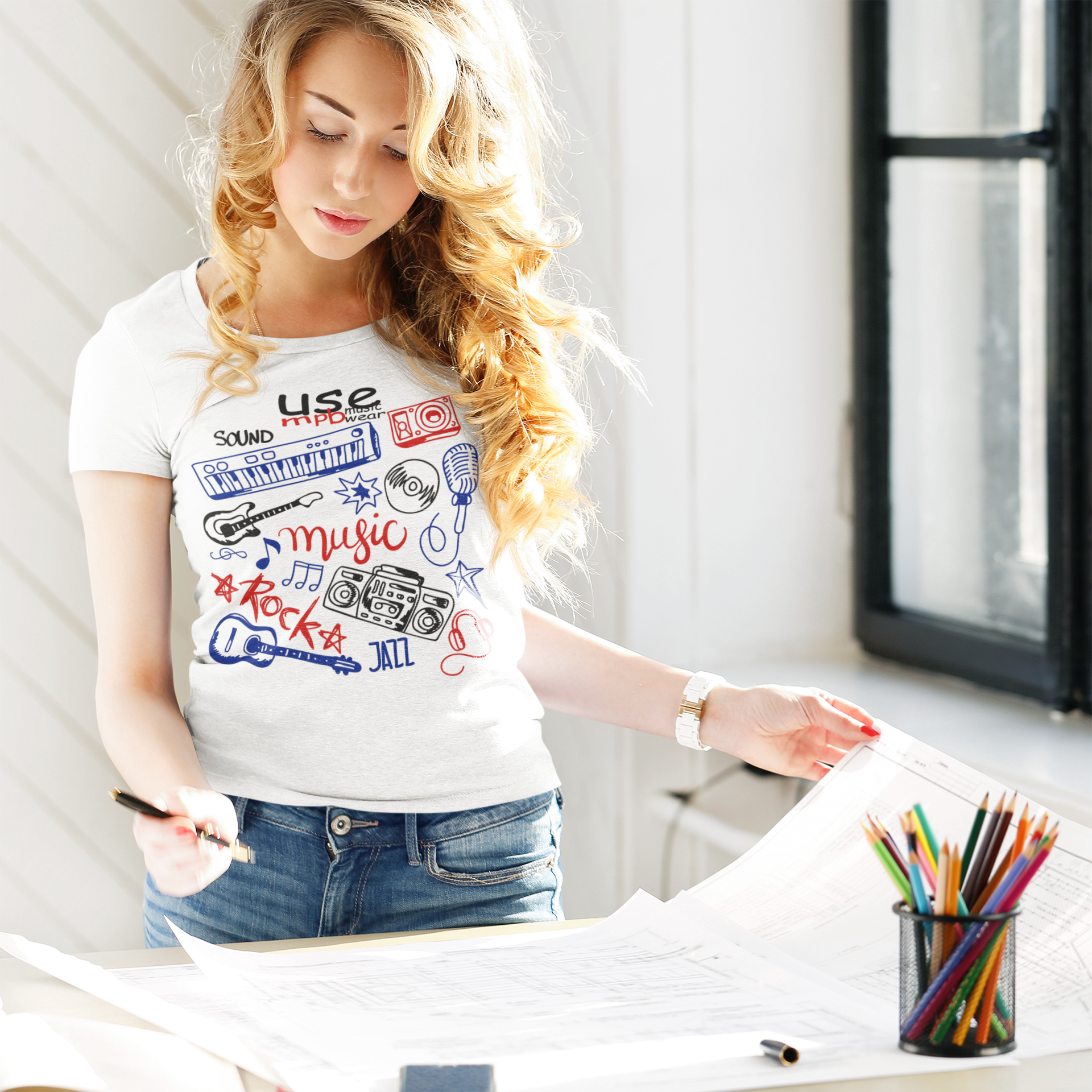 Camiseta Rabiscos Musicais