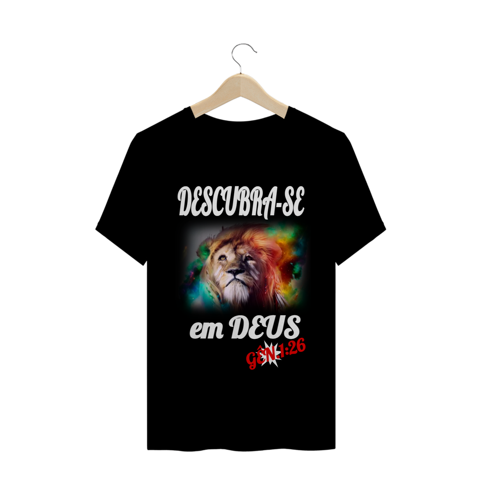 CAMISETA REINOEMMIM ESPECIAL GÊNESIS 1:26 PRETA