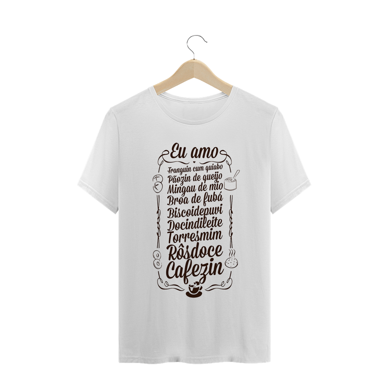 Nome do produto  Camiseta eu amo a culinária mineira