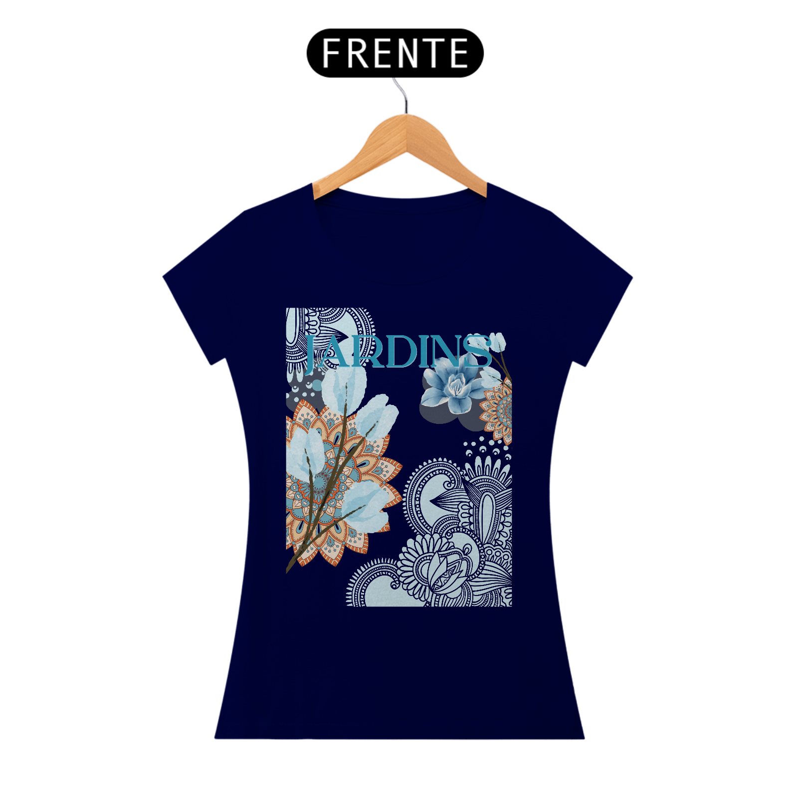 T Baby Look Jardins Flores