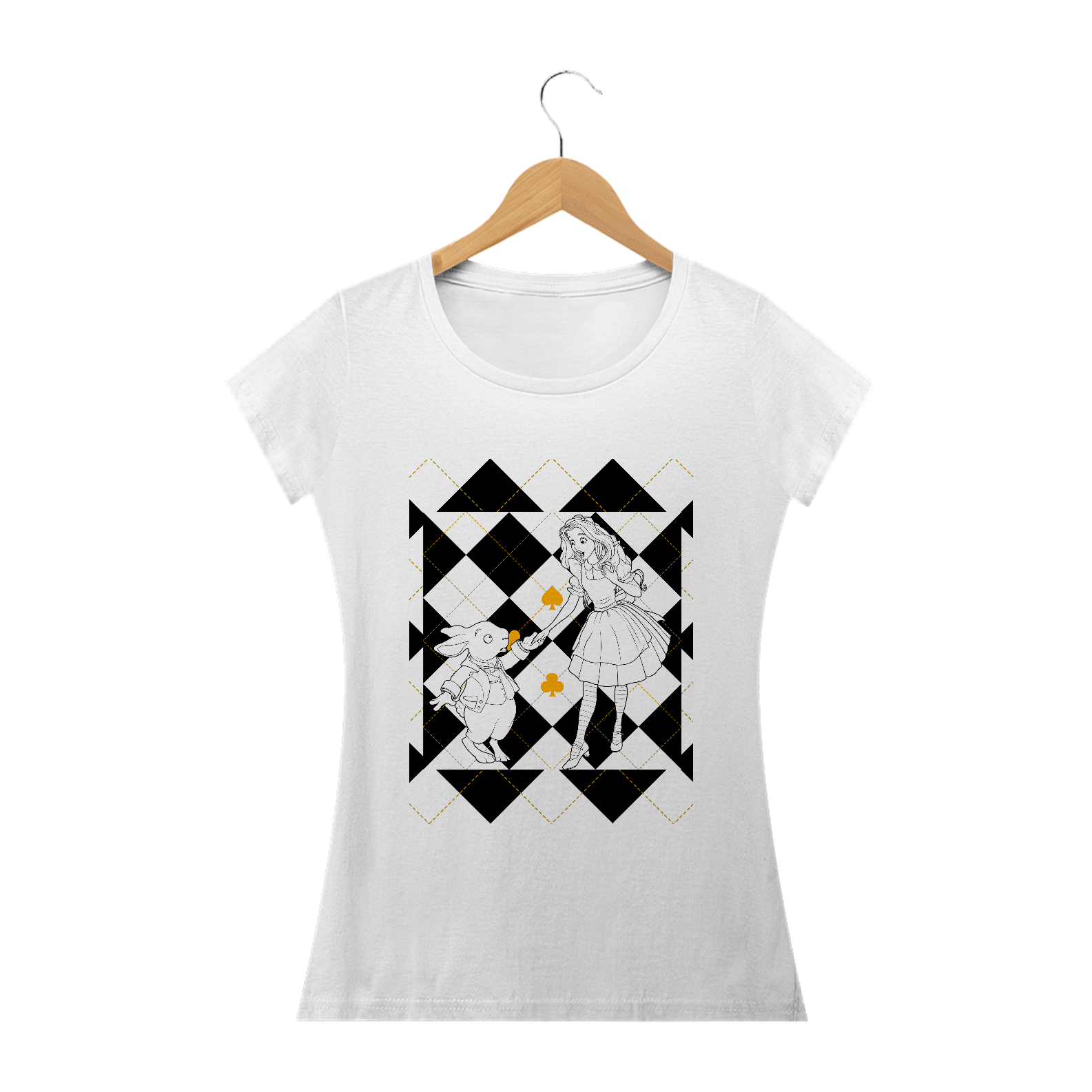 Camiseta Baby long Alice Wonder Coelho