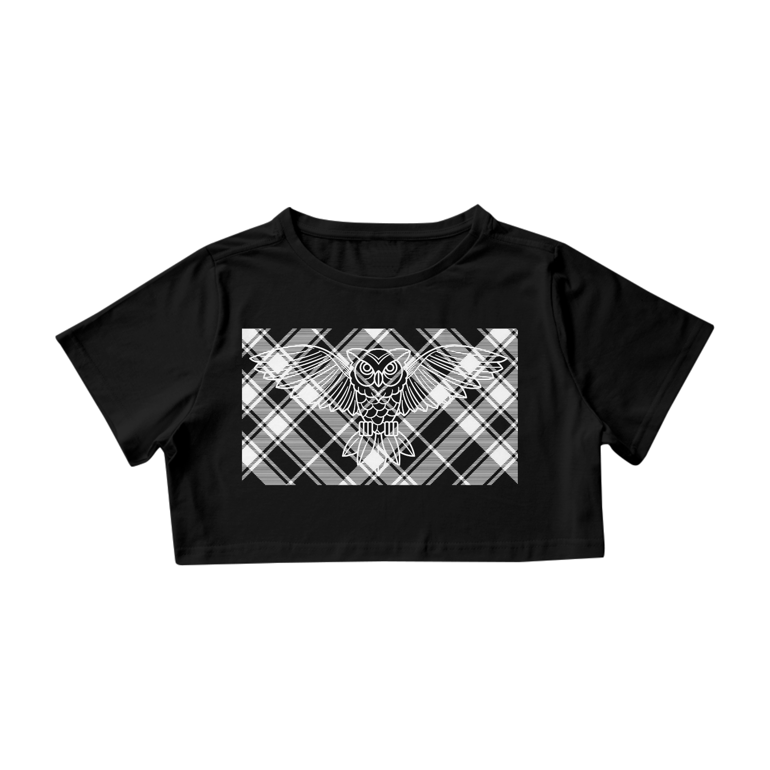 Cropped Xadrez Coruja