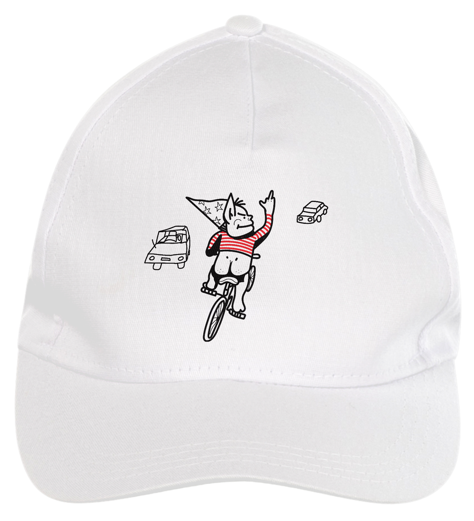 Boné Gnomim Ciclista Nu - Enfia o Carro no C*