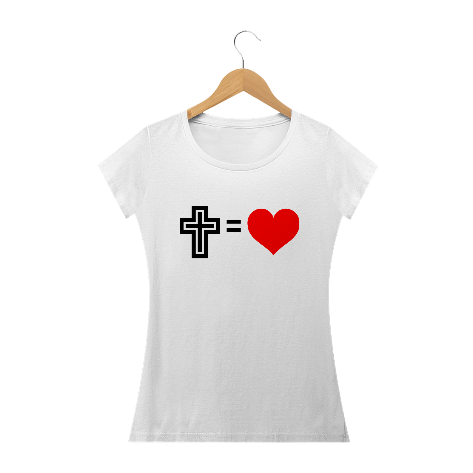 Baby Long Quality Gospel - Cruz Coração