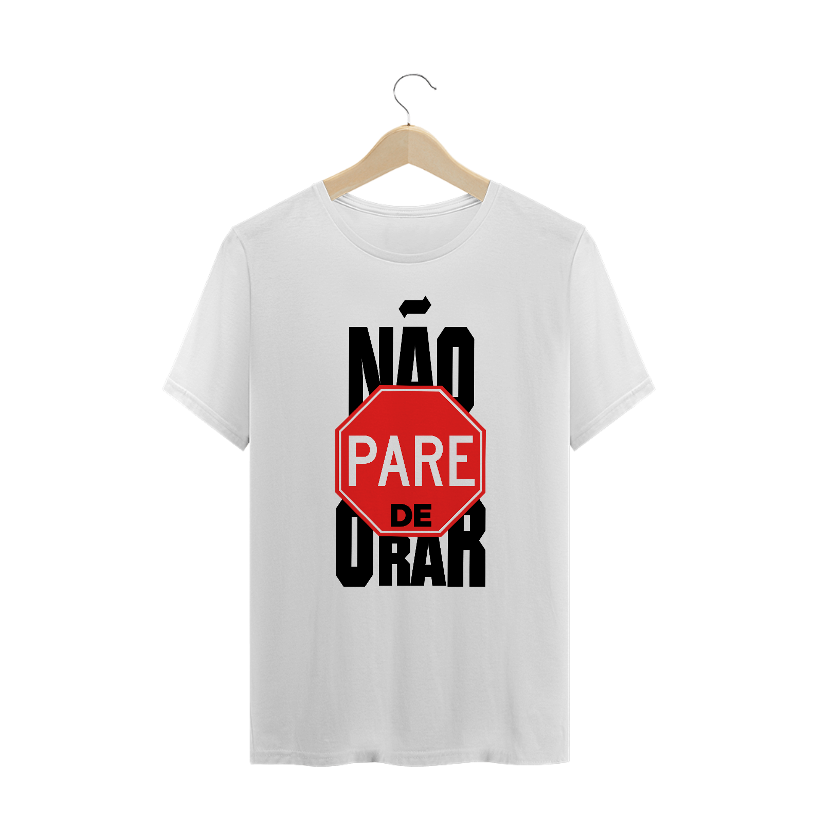 Camiseta Plus Size Gospel - Não Pare de orar