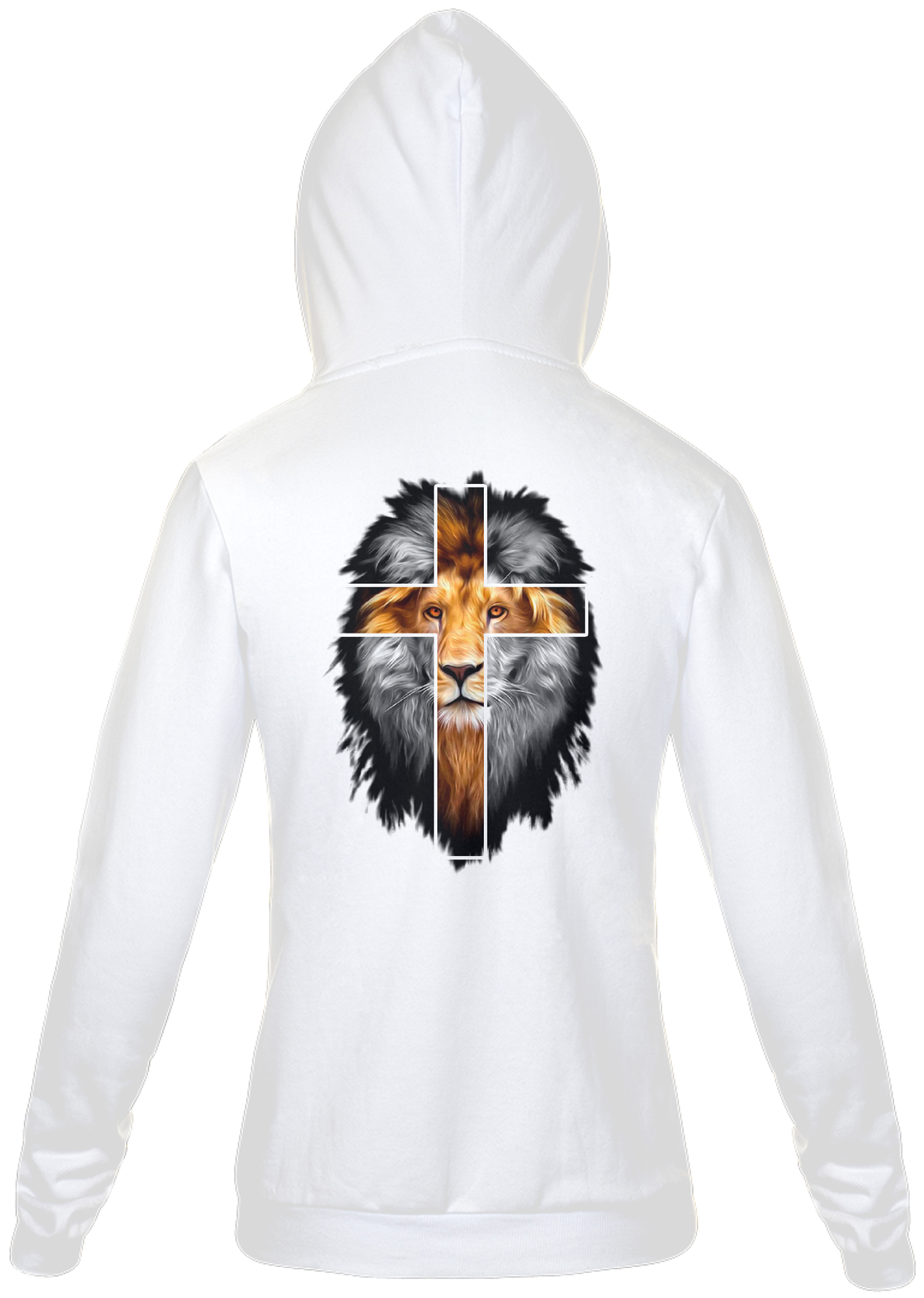 Moletom Unissex com Ziper Gospel - Leão e Cruz