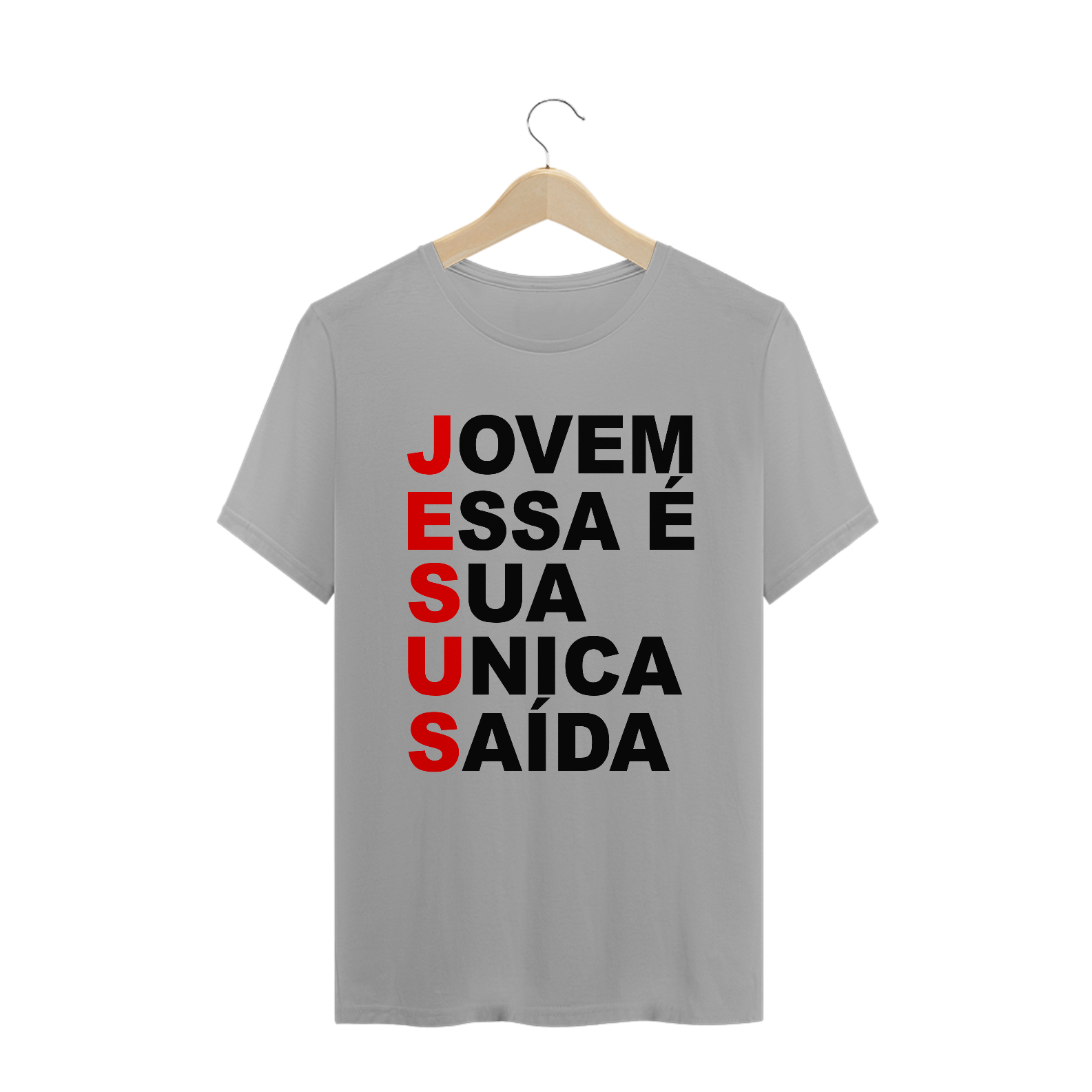 Camiseta T-Shirt Gospel - Jovem Essa é Sua Única Saída