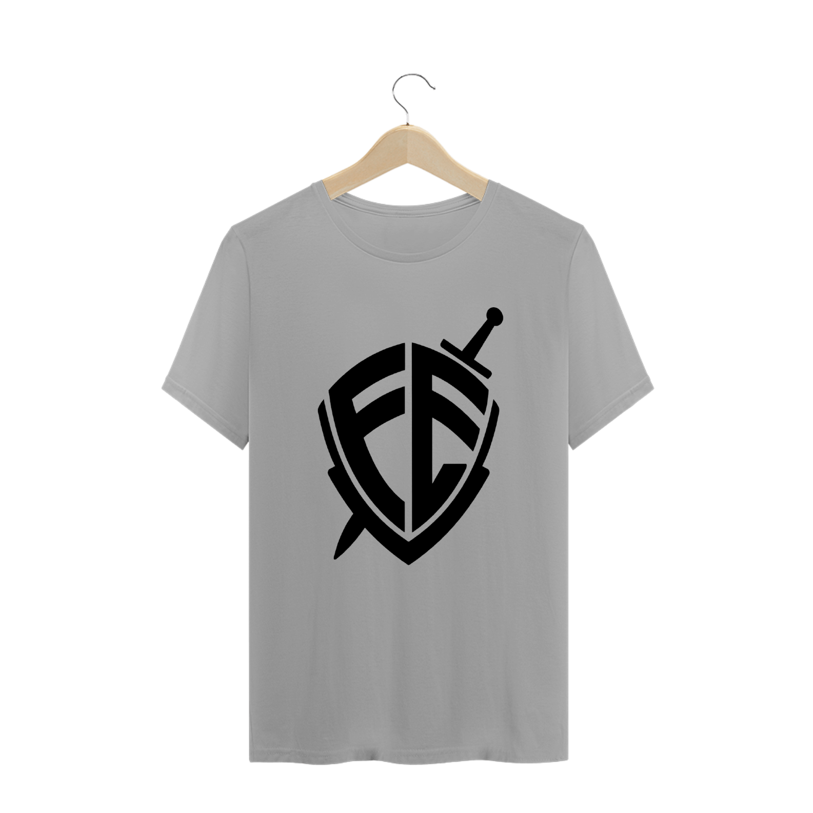 Camiseta Plus Size Gospel - Fé Brasão Preto