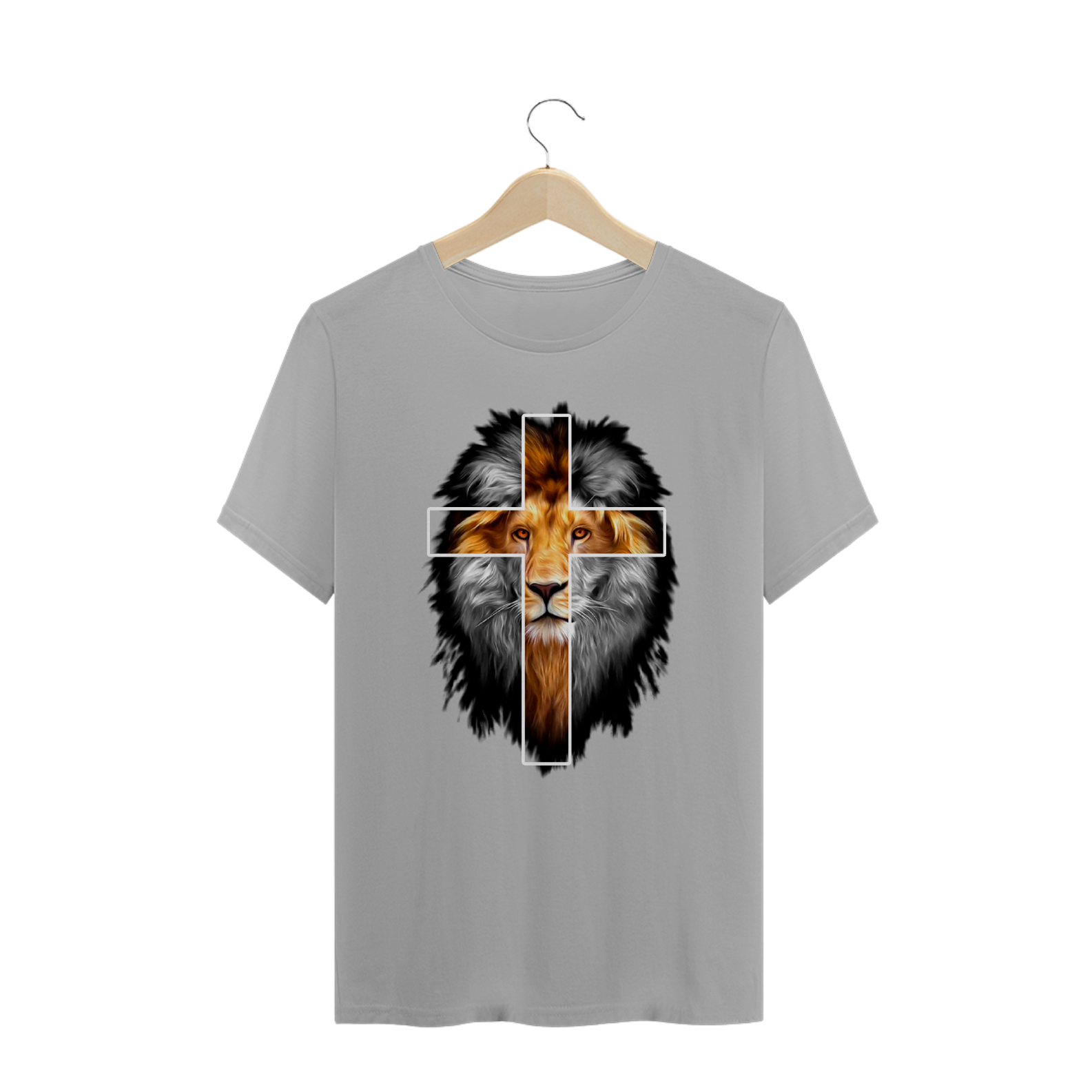 Camiseta Plus Size Gospel -Leão e Cruz