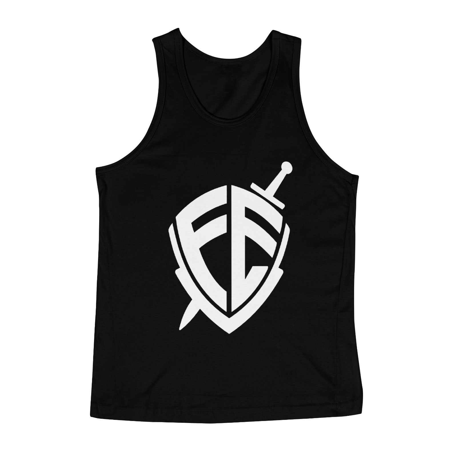 Camisa Regata Gospel - Fé Brasão Branco