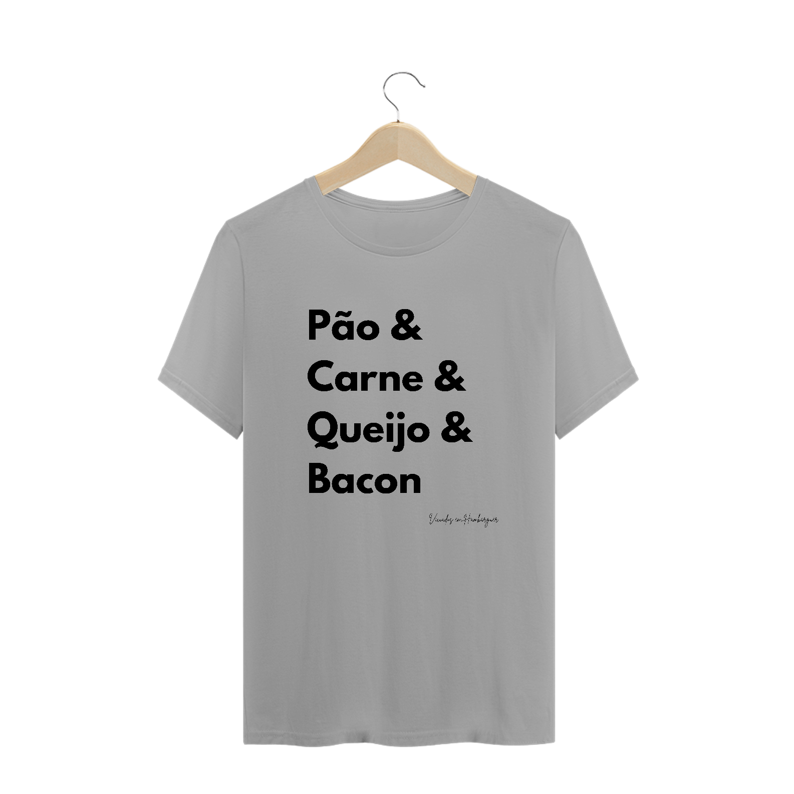 Nome do produto  Camiseta Pão & Carne & Queijo