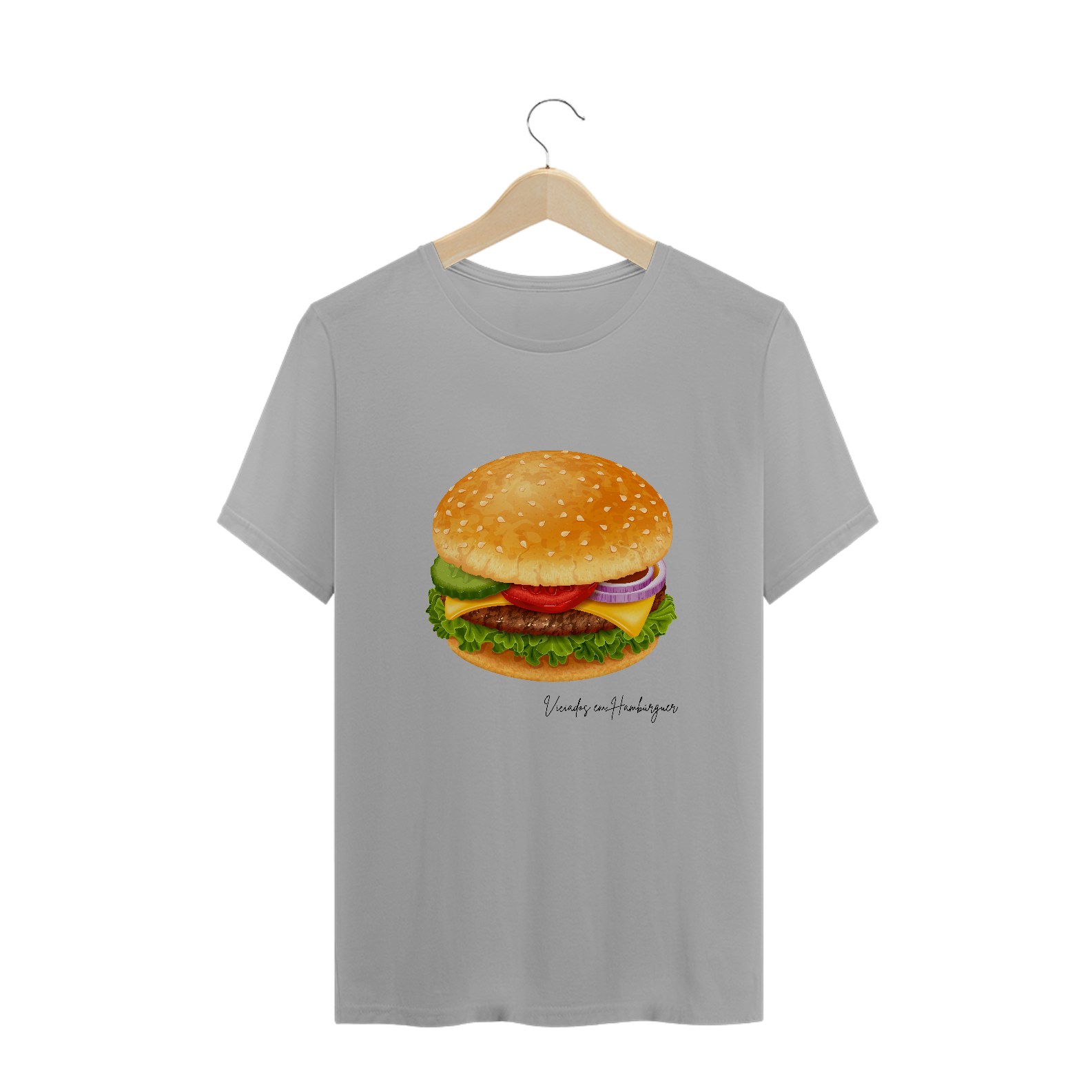 Nome do produto  Camiseta Hambúrguer Pão com Gergilim