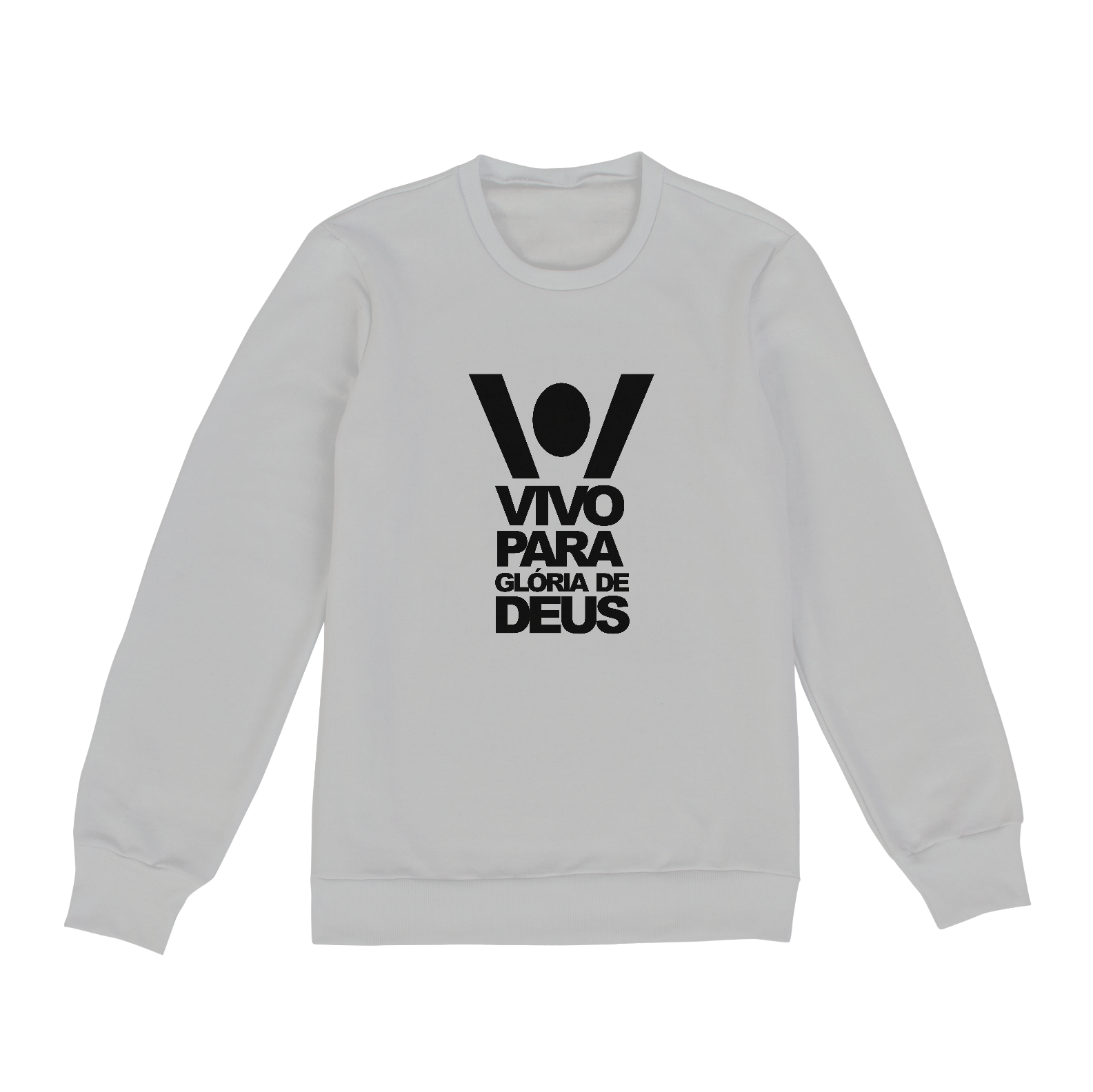 Moletom Unissex com interior flanelado - VIVO P/ GLÓRIA DE DEUS