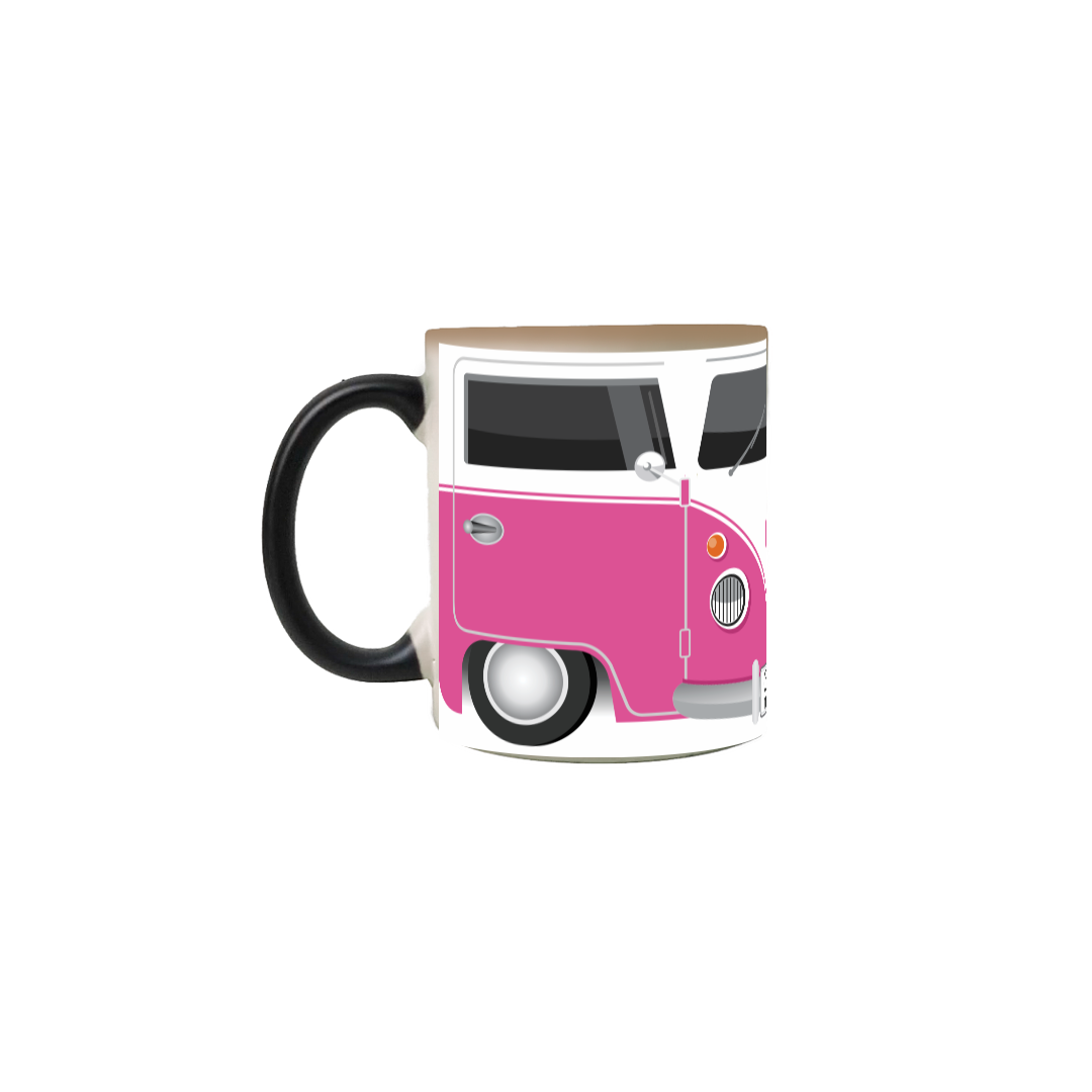 Nome do produto  KOMBI PINK - Caneca Mágica - COM DEUS TUDO É POSSÍVEL
