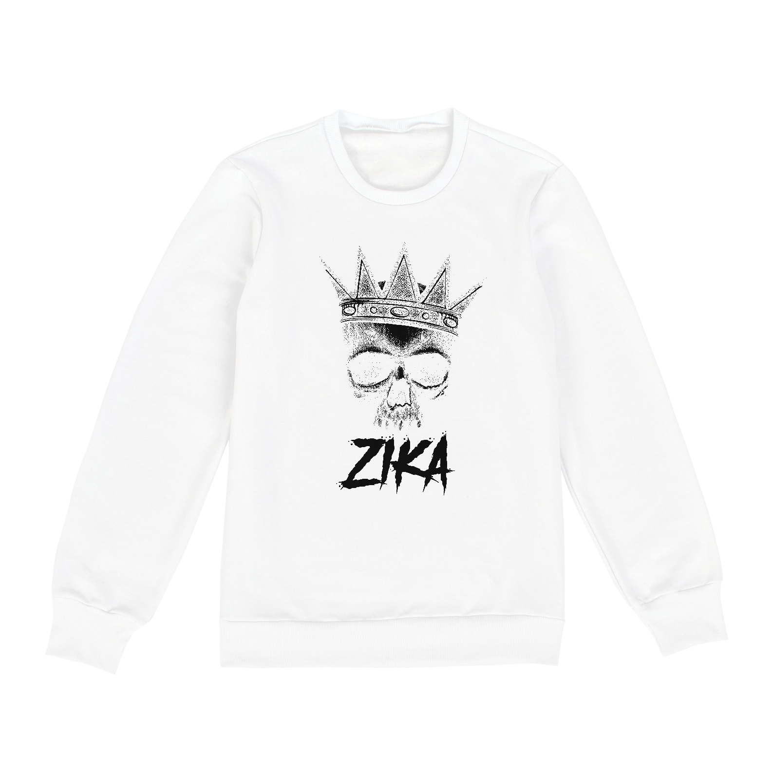 Moletom fechado branco - Zika braba