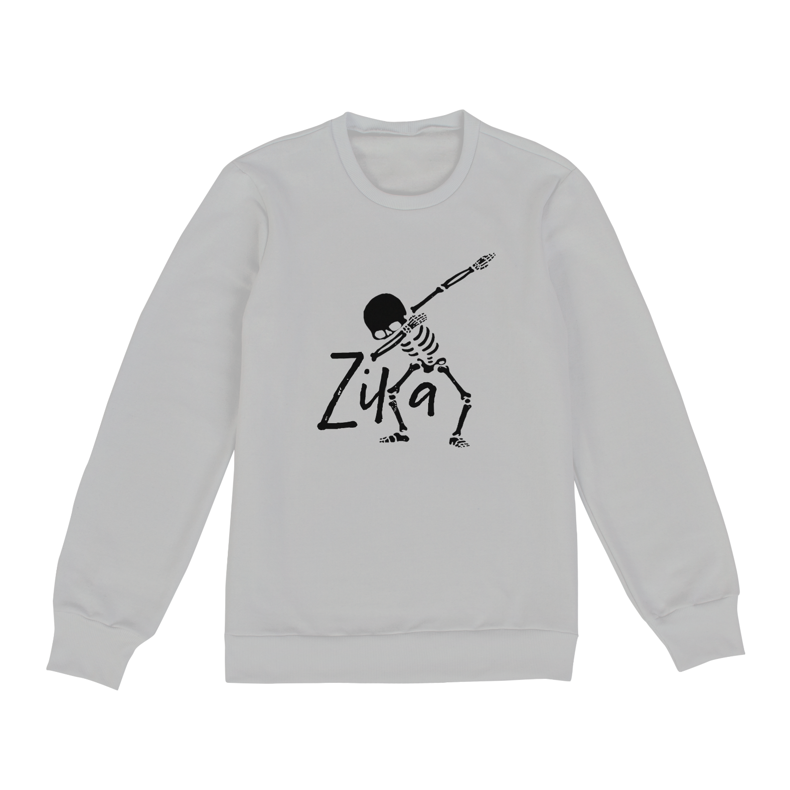Moletom fechado branco e cinza - Zika