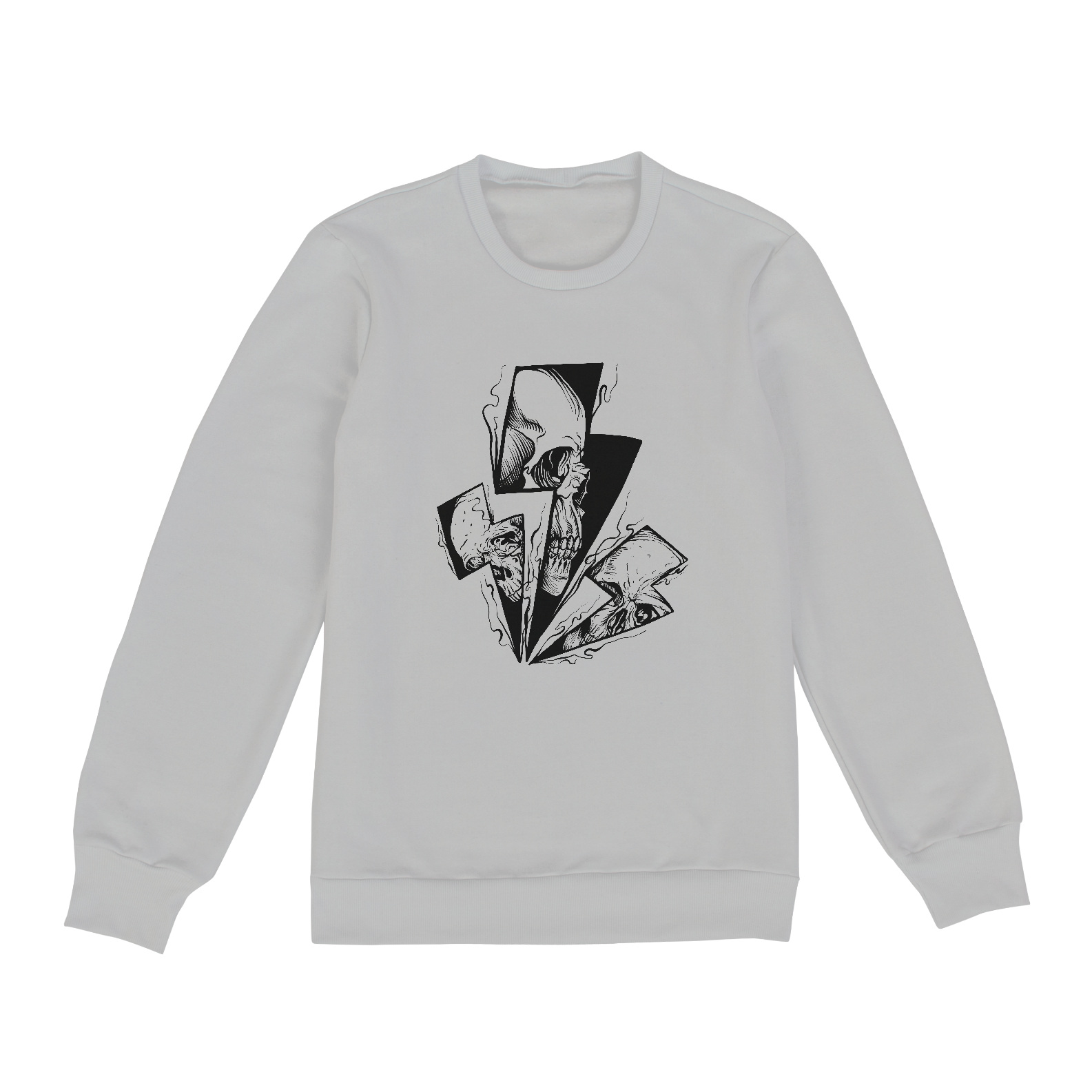 Moleton fechado branco e cinza - Zika braba rain