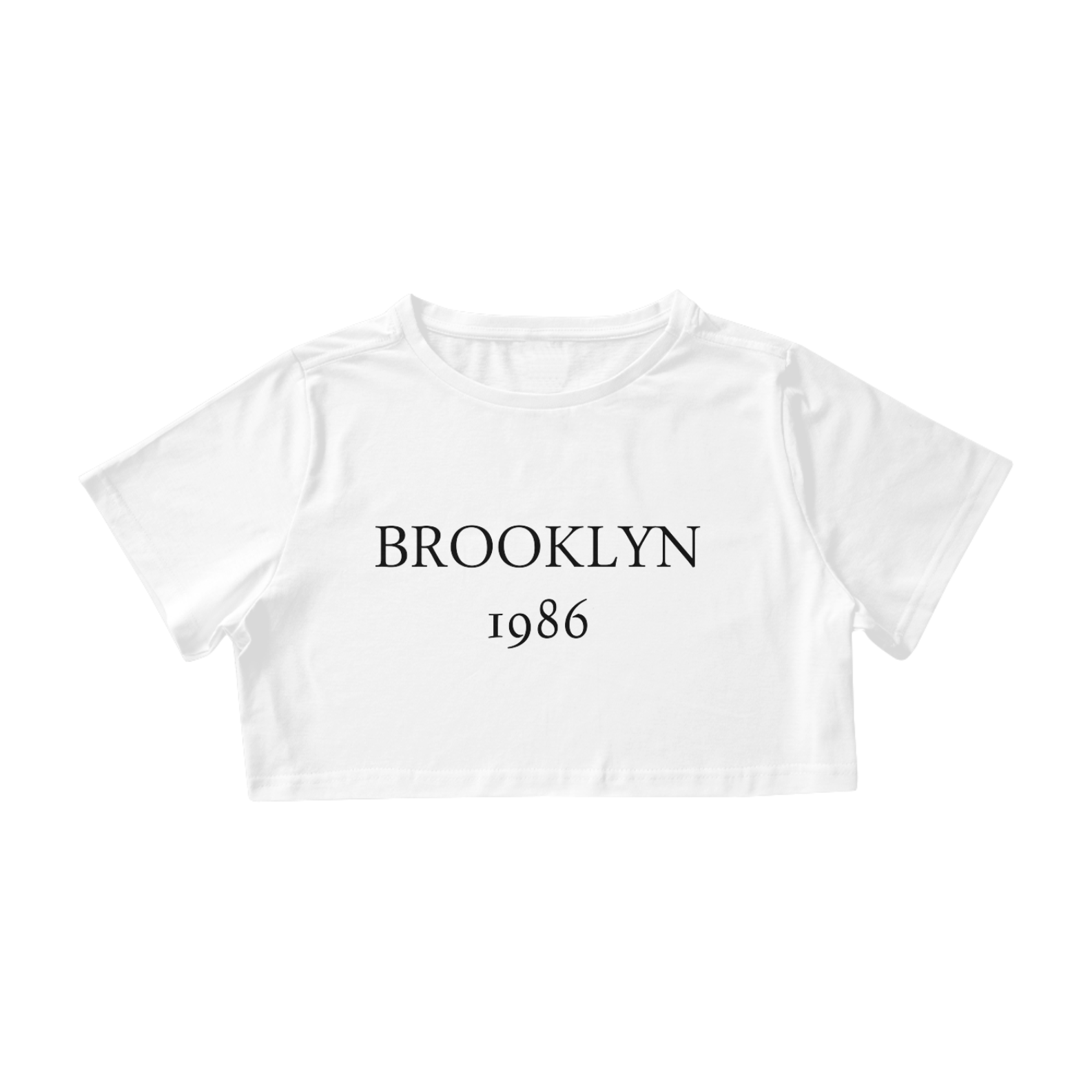 Nome do produto  Camisa Cropped ▸ Brooklyn 1986