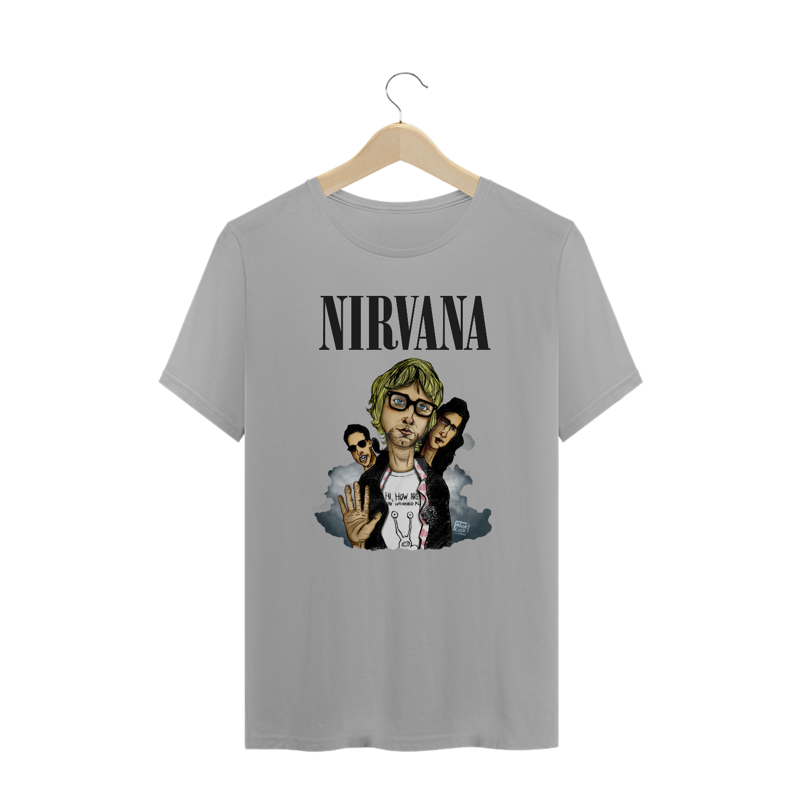 Bandas - Camisa Nirvana - Caricaturas