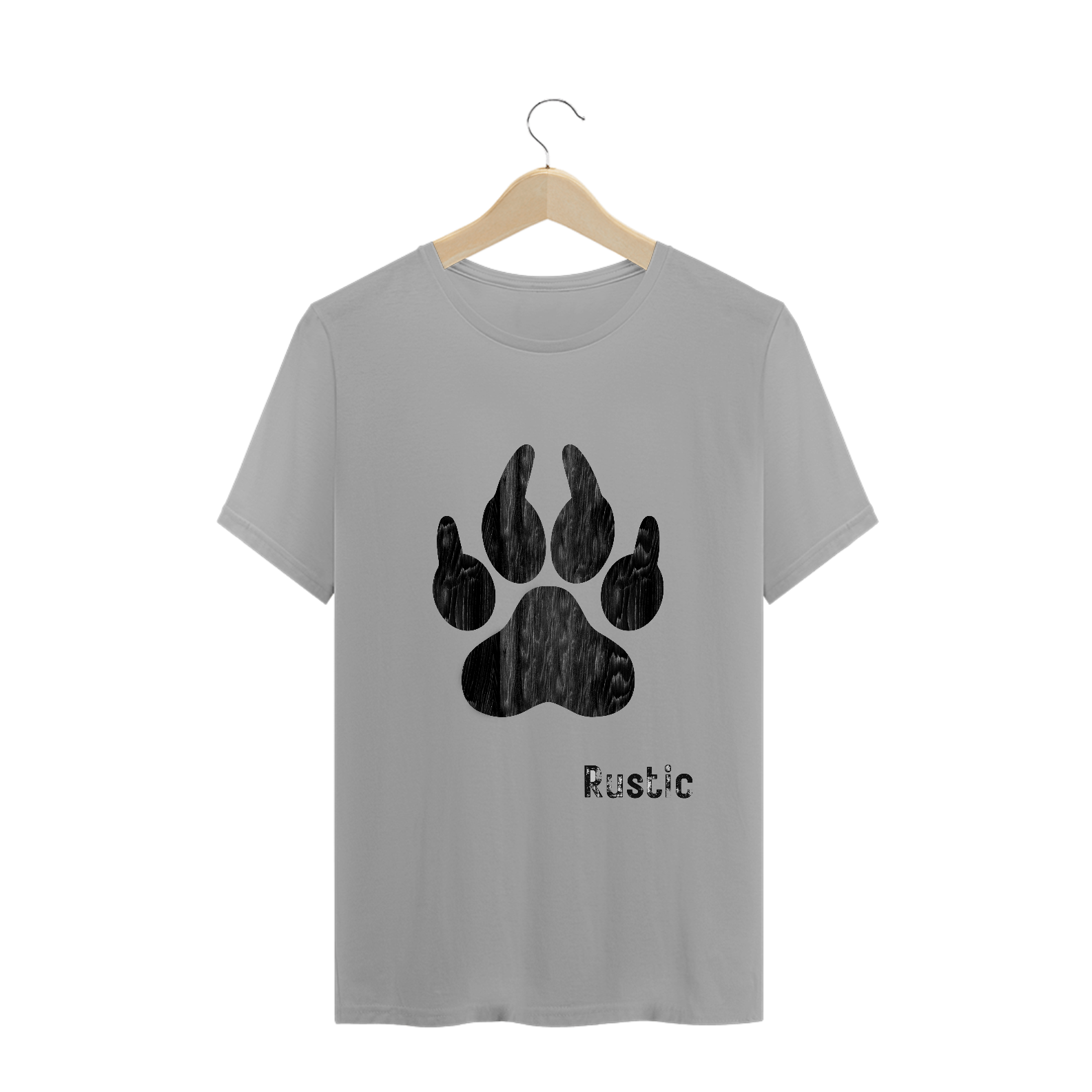 Nome do produto: Camisa Masculina Pata de Urso Rustic - Cinza e Branca