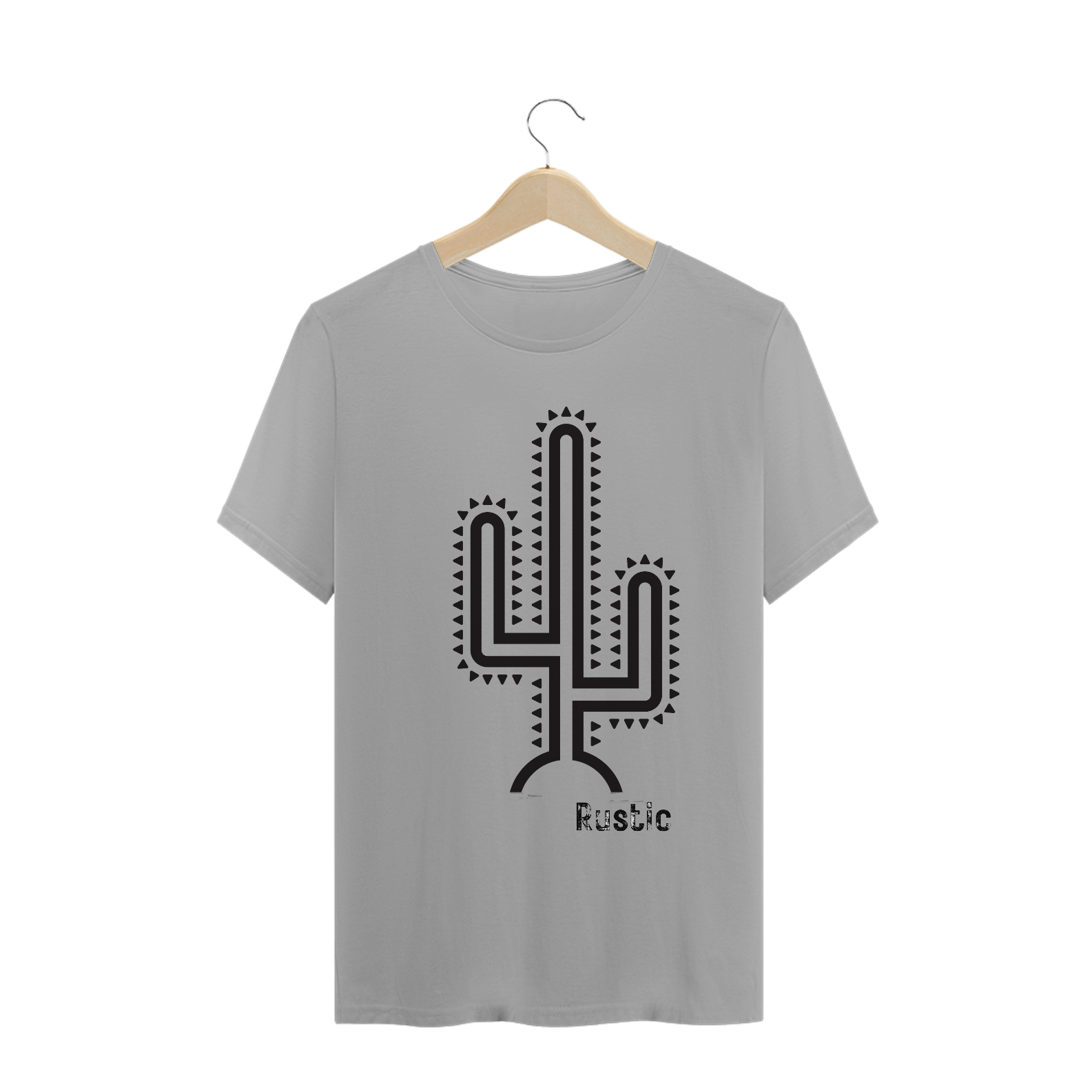 Camisa Masculina Cactus Rustic Branca / Cinza