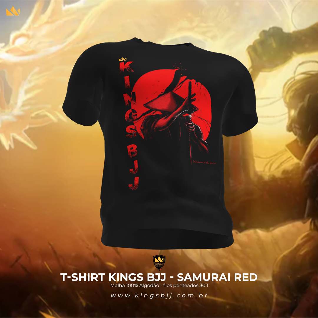 Nome do produto  Camisa Kings Bjj -  Red Samurai