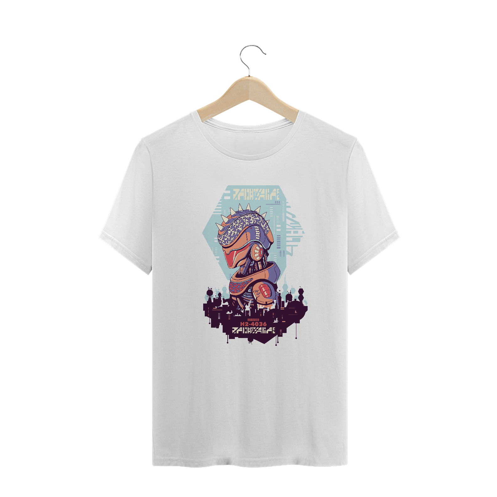 Camiseta masculina Cyberpunk Madrid