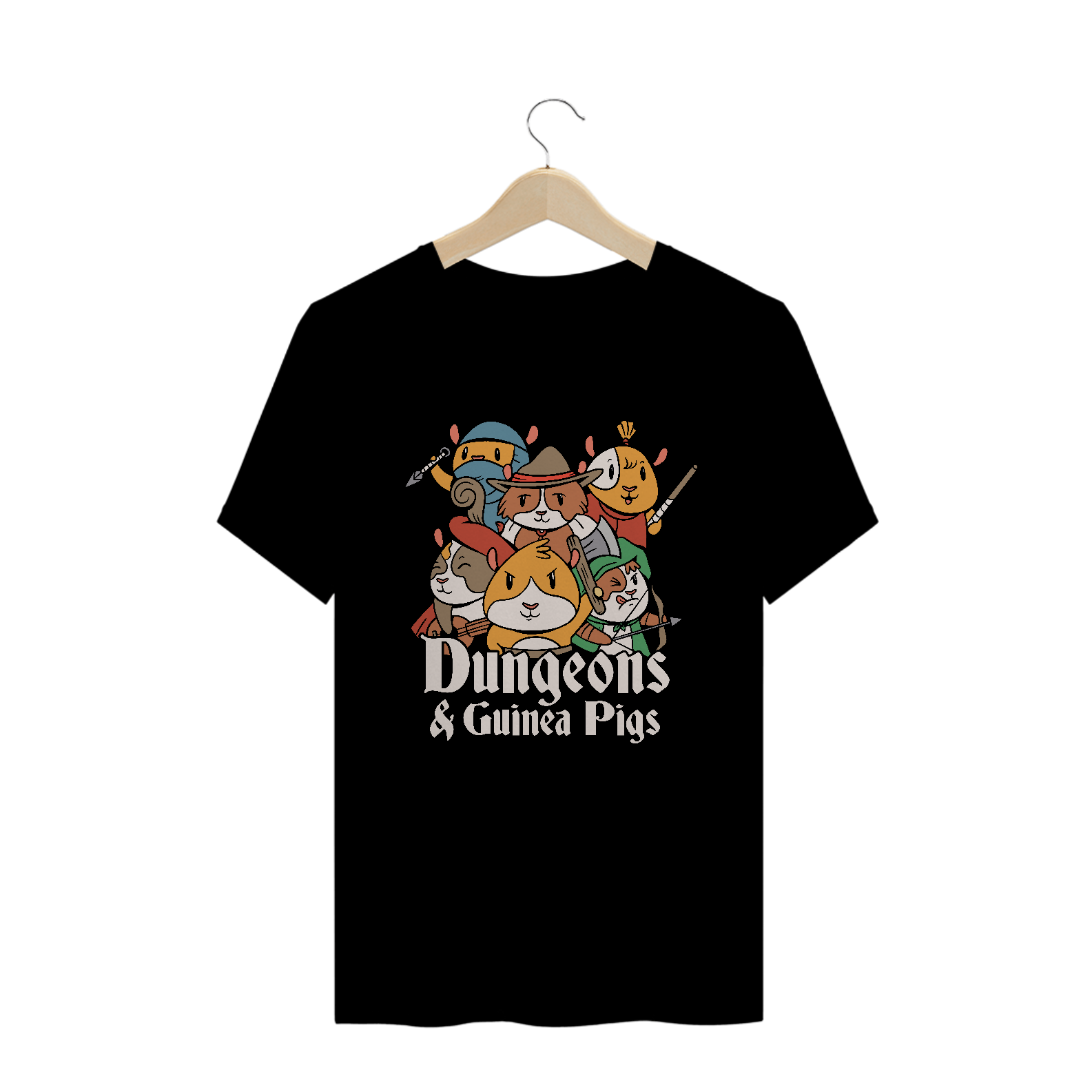 Camiseta masculina Dungeons & Guinea Pigs