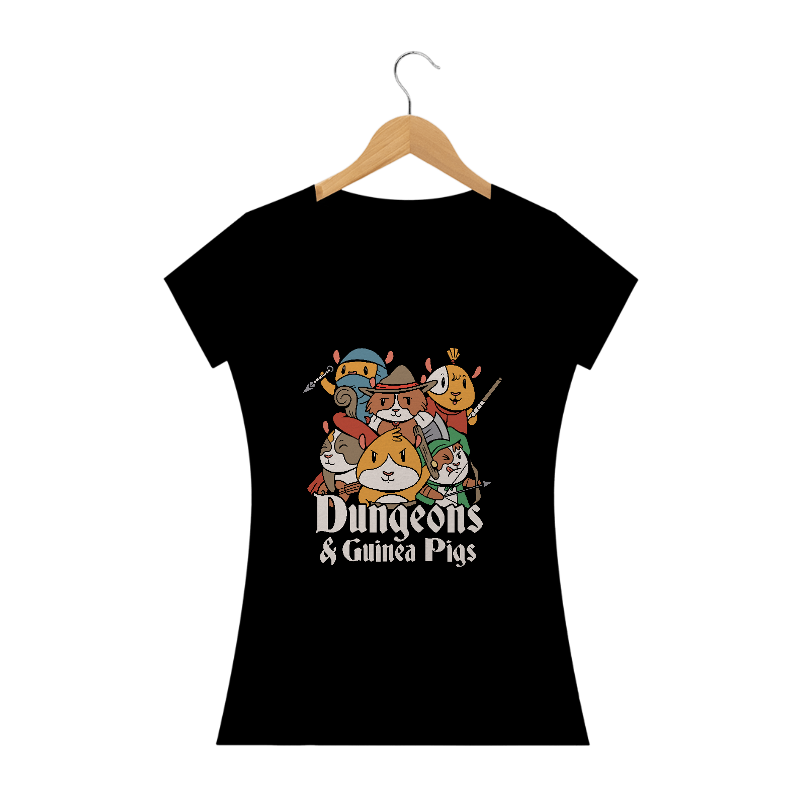 Camiseta feminina Dungeons & Guine Pigs