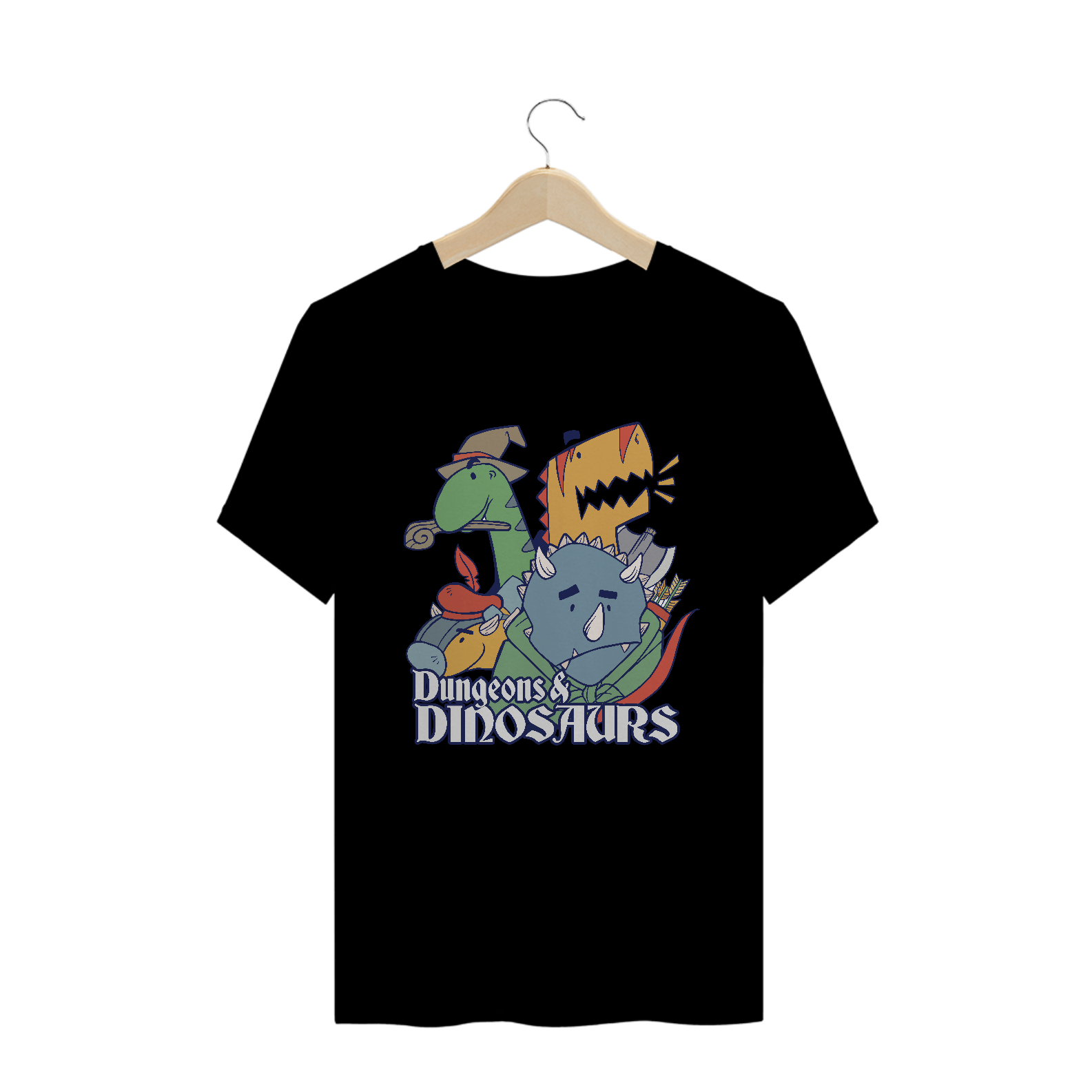 Camiseta masculina Dungeons & Dinosaurs