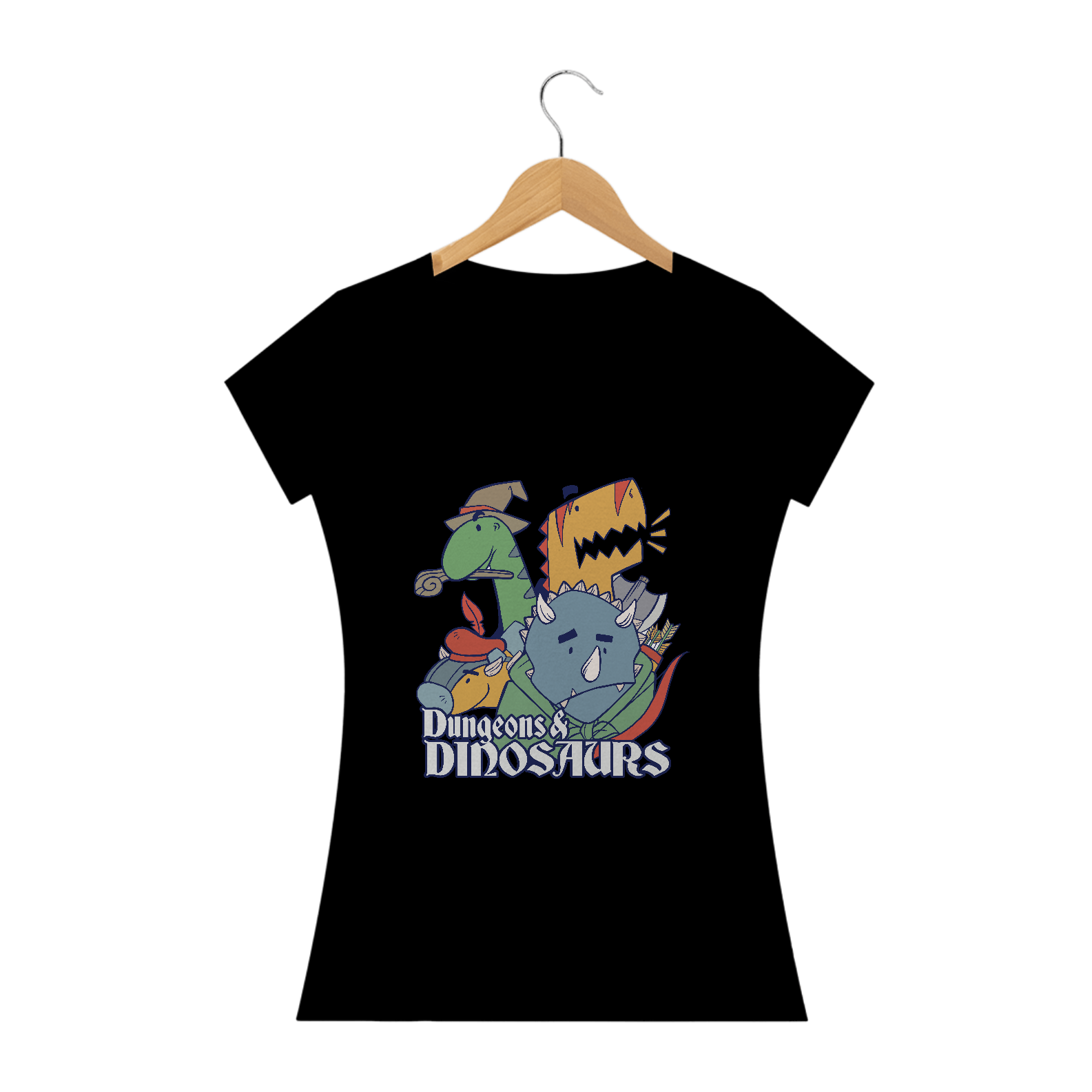 Camiseta feminina Dungeons & Dinosaurs