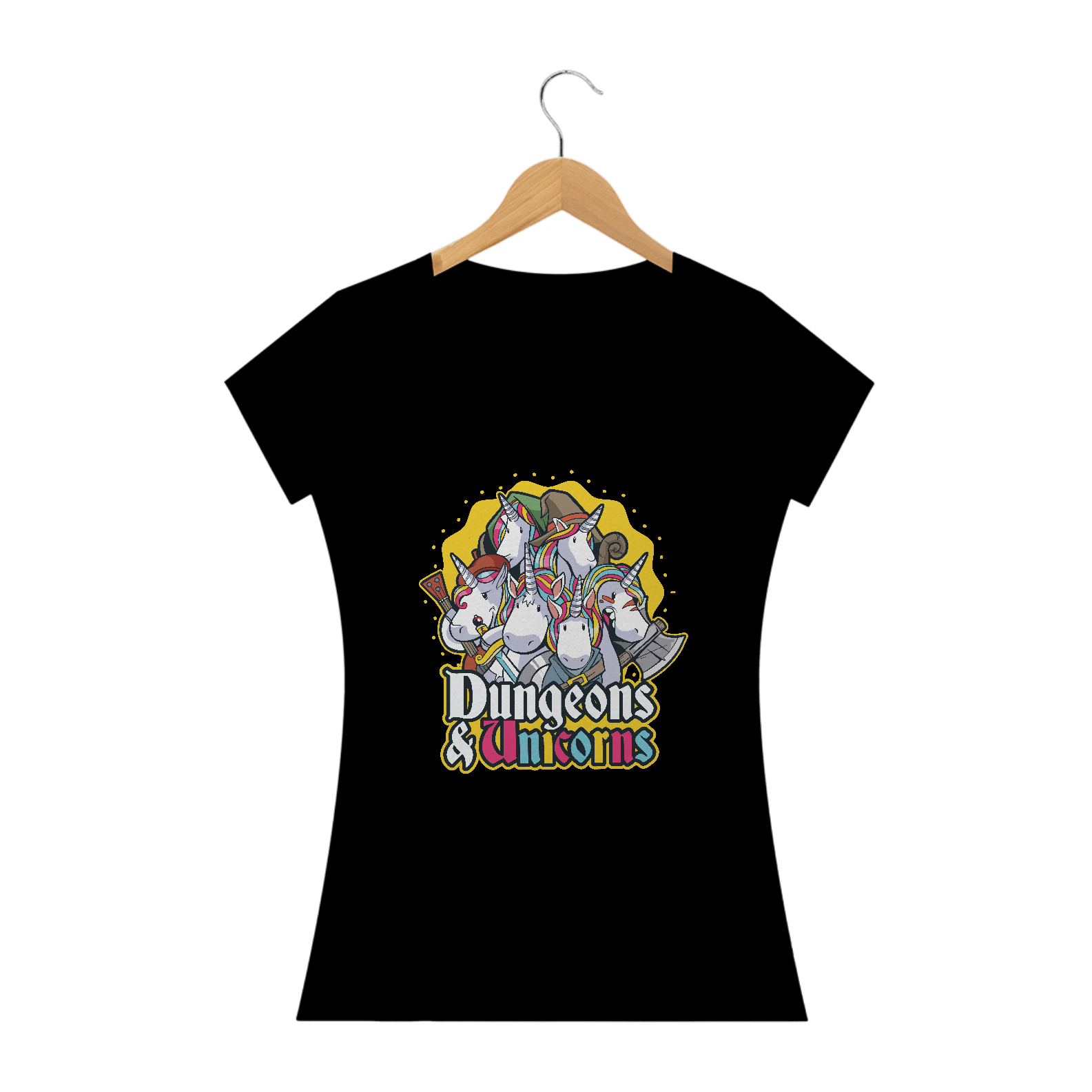 Camiseta feminina Dungeons & Unicorns