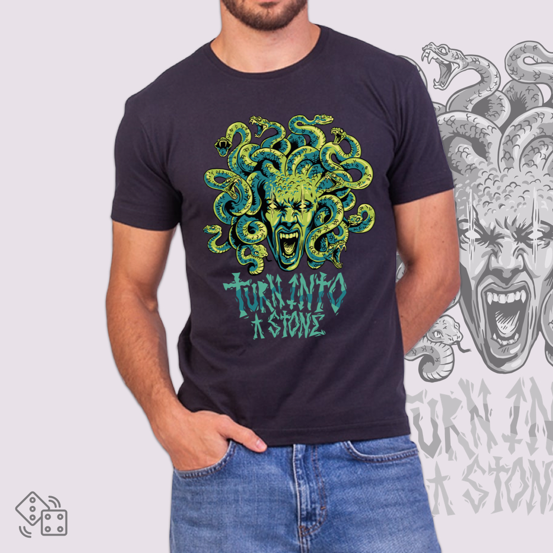 Camiseta masculina Medusa Head