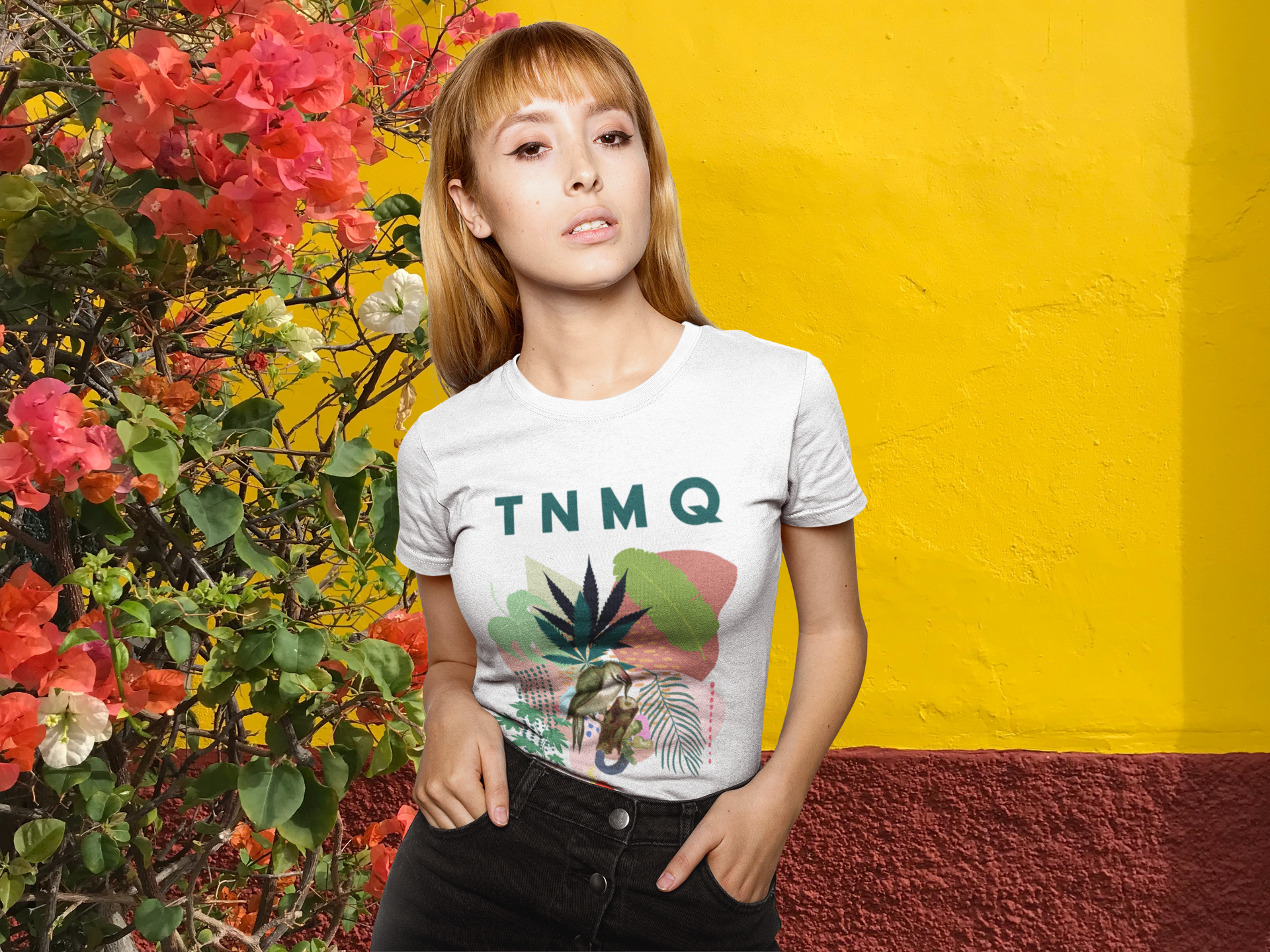 Camiseta  Feminina - T N M Q  'Sativa