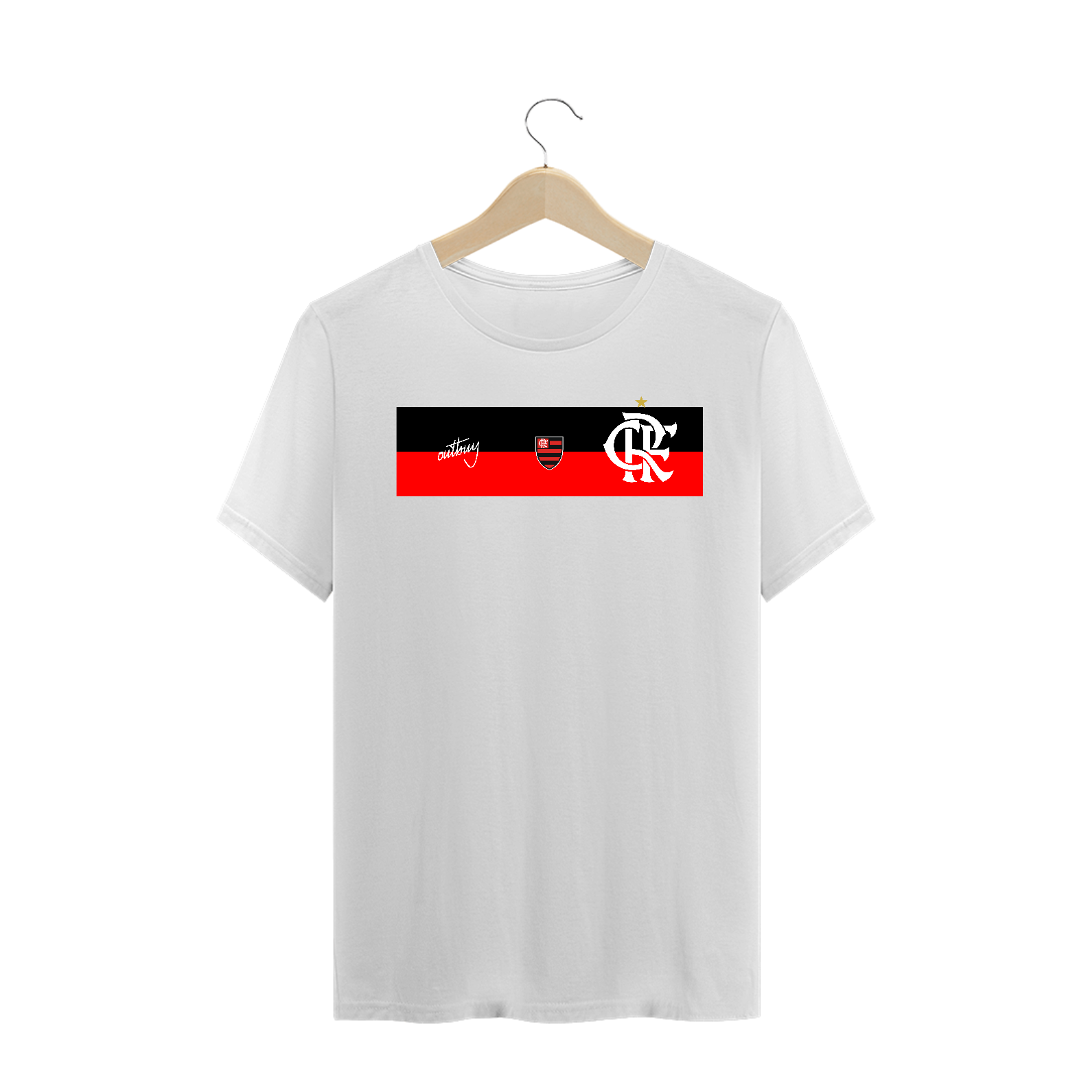 Camisa Flamengo Branca Peito