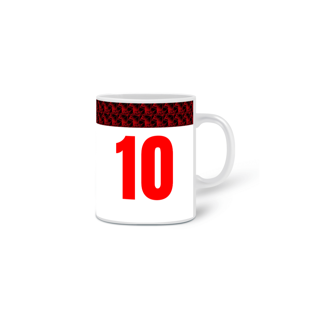 Caneca Flamengo Camisa 10 Branca