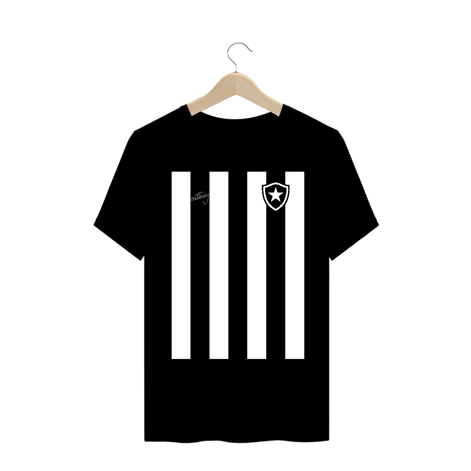 Camisa Botafogo Listras Brancas