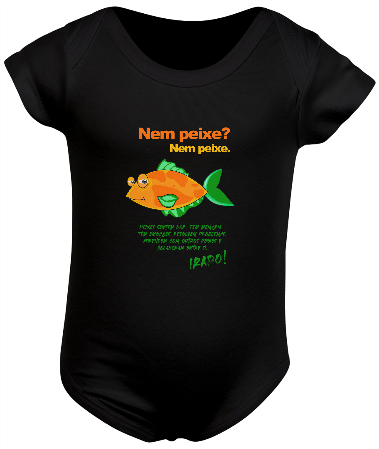 Nome do produto  Body bebê NEM PEIXE