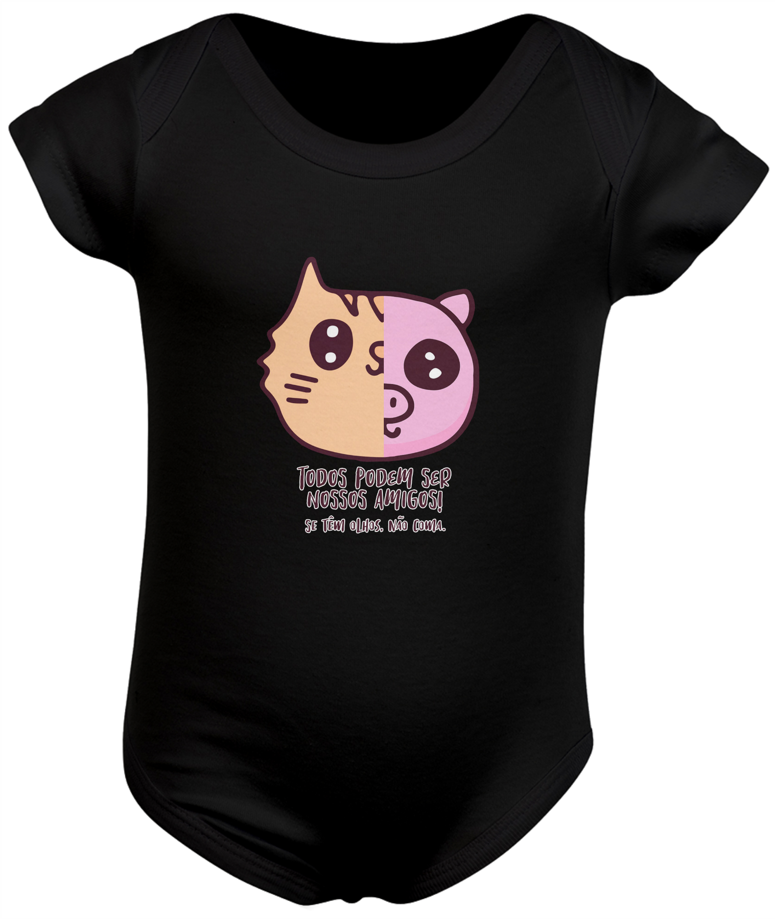 Nome do produto  Body bebê Se têm olhos, não coma.