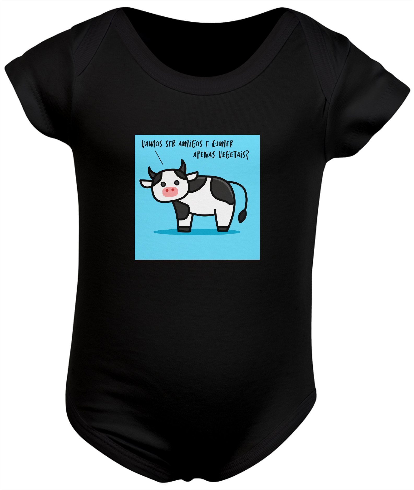 Nome do produto  Body bebê Vamos ser amigos e comer apenas vegetais?