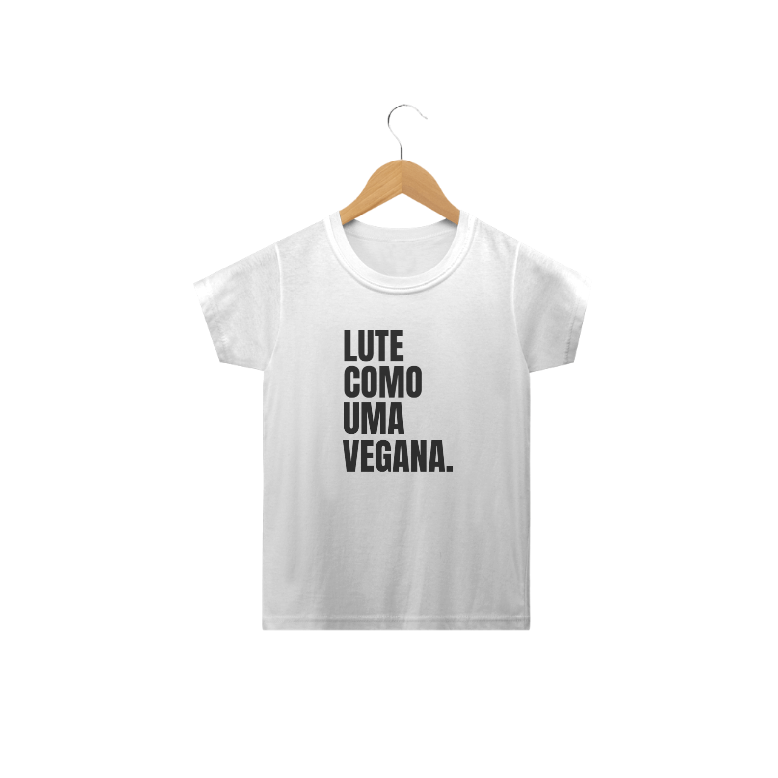 Nome do produto  Camiseta Lute como uma Vegana. Tam: 2 ao 14.